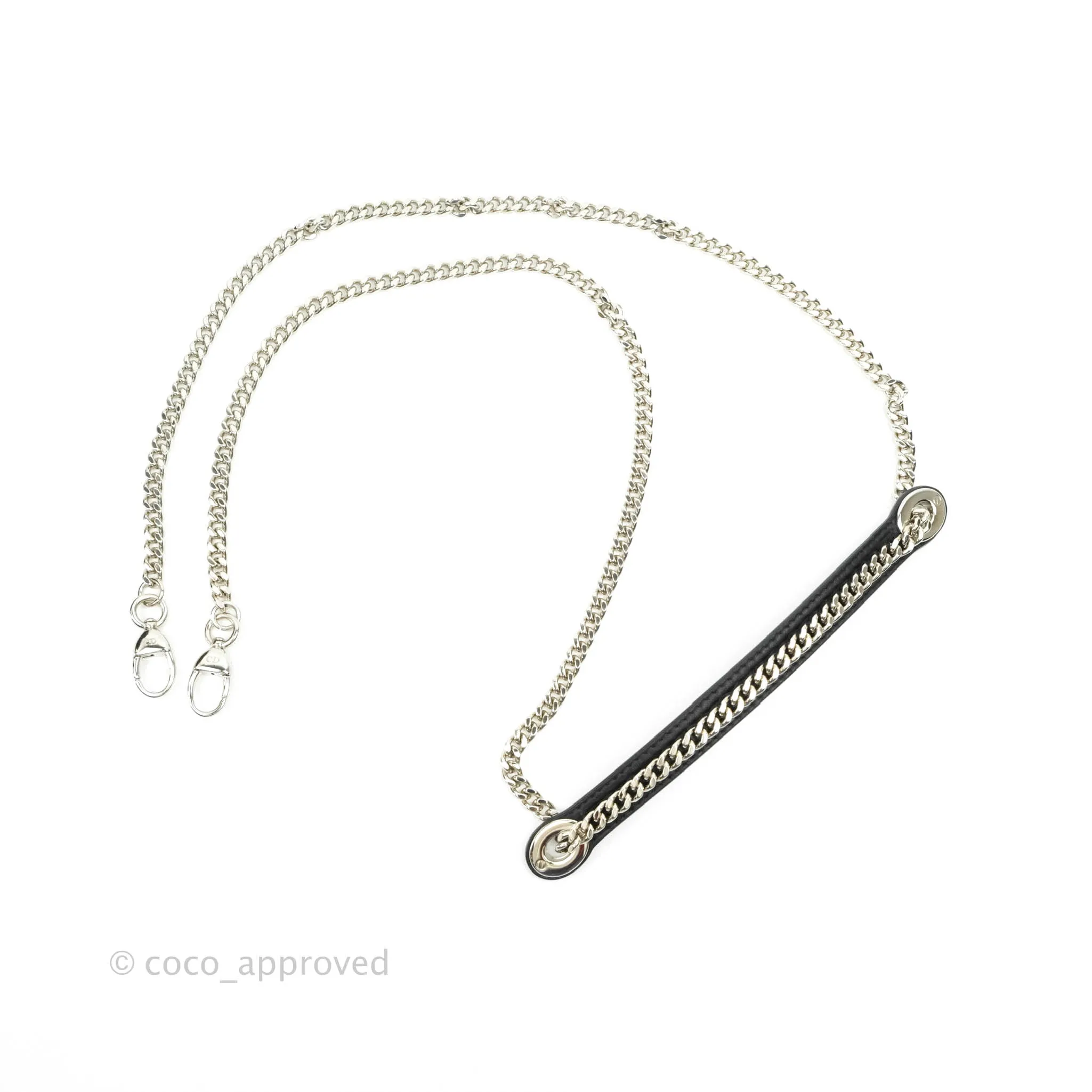 Christian Dior Cannage Mini Lady Dior Black Silver Hardware