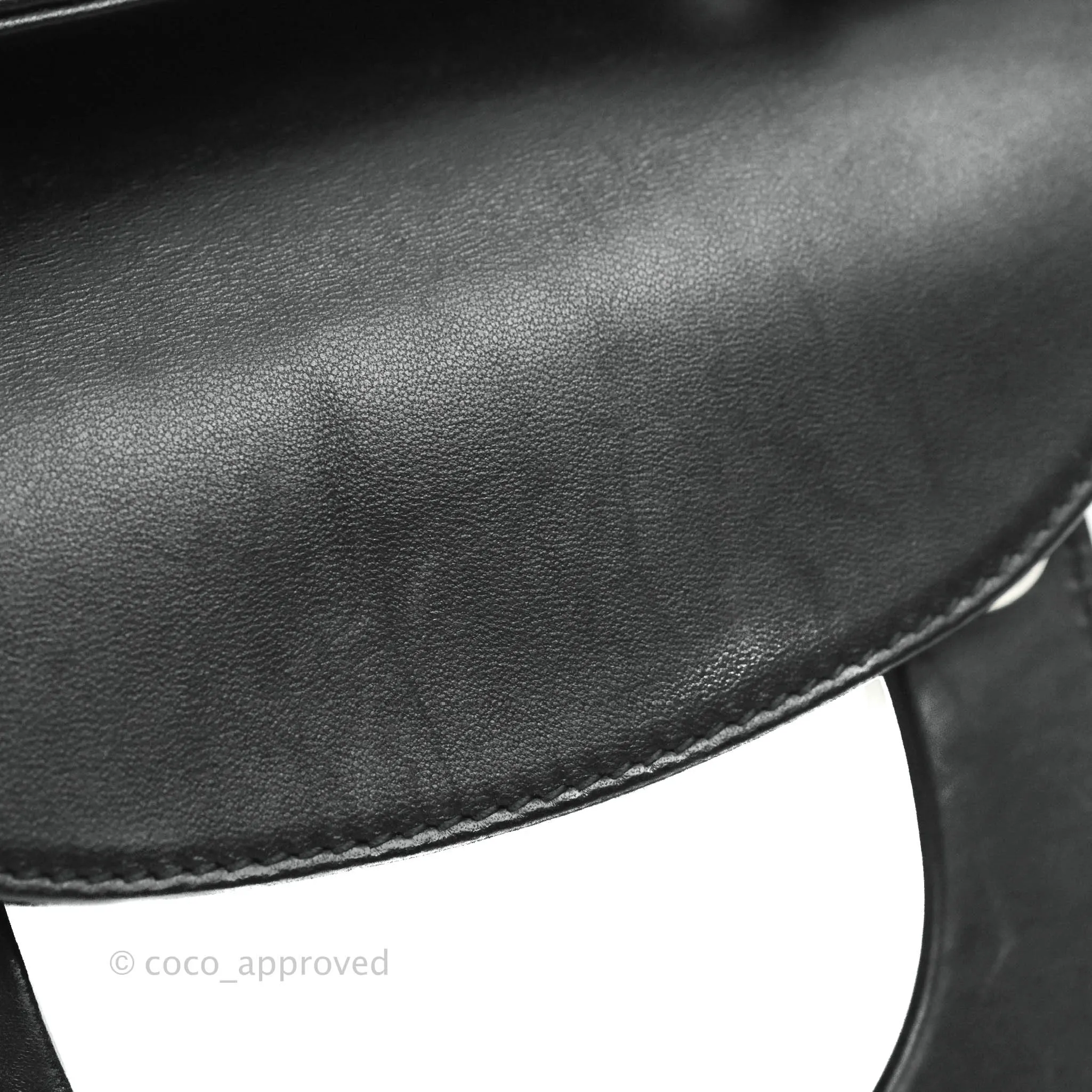Christian Dior Cannage Mini Lady Dior Black Silver Hardware