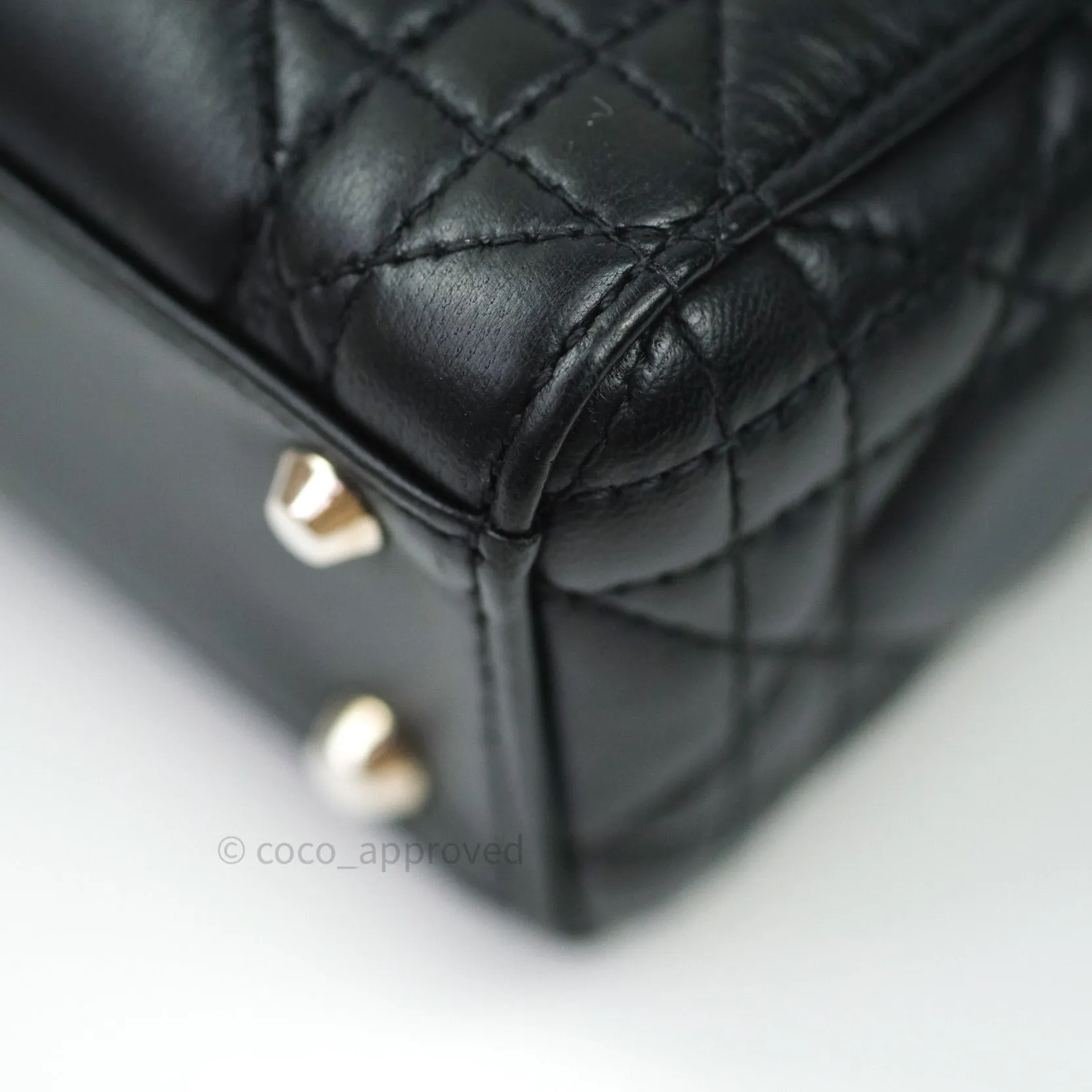 Christian Dior Cannage Mini Lady Dior Black Silver Hardware