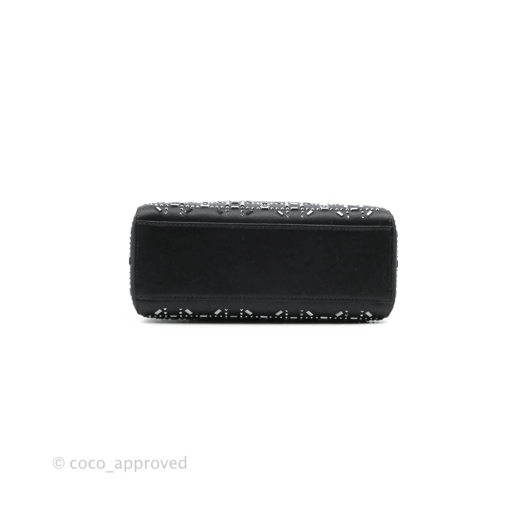Christian Dior Cannage Mini Lady Dior Satin Crystal
