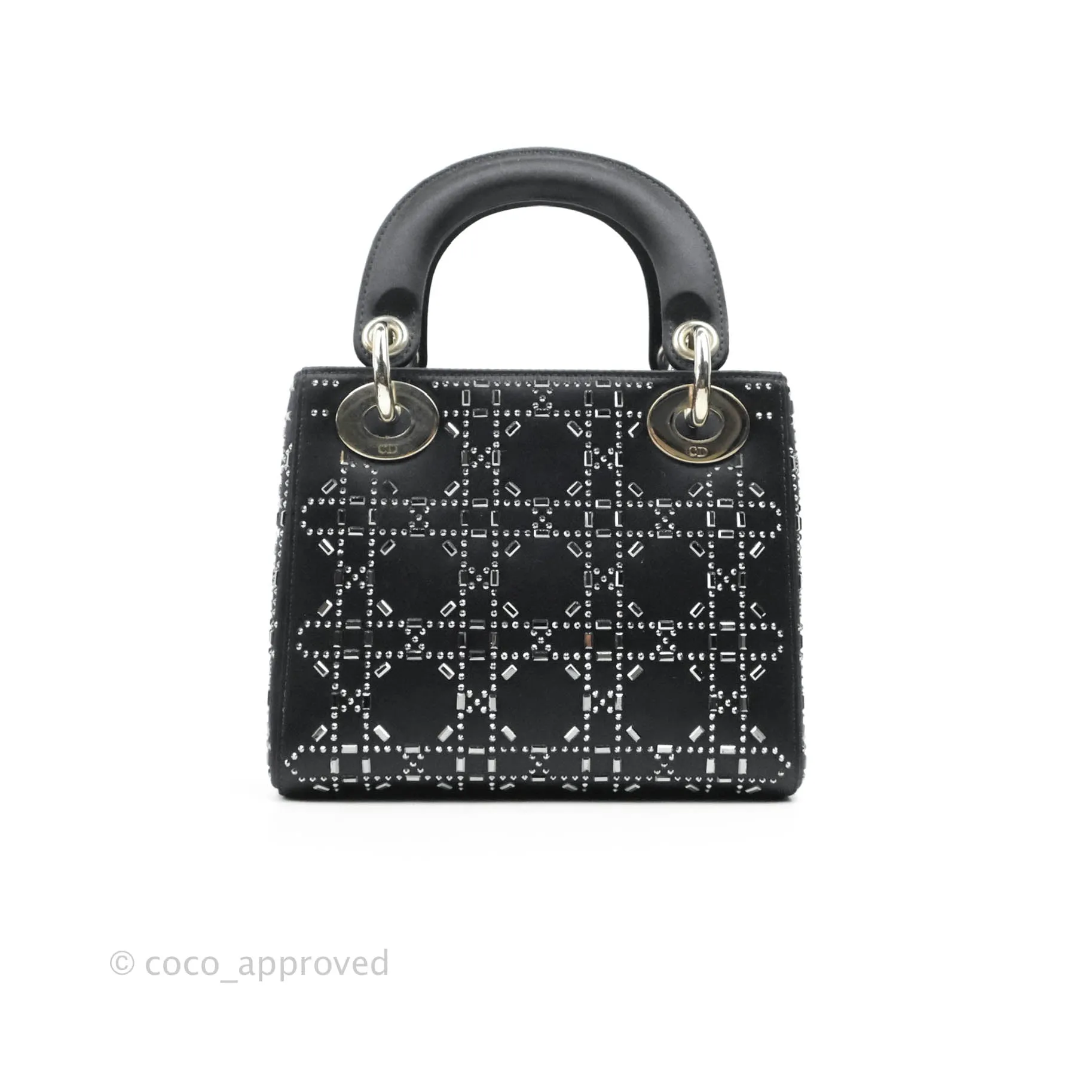 Christian Dior Cannage Mini Lady Dior Satin Crystal