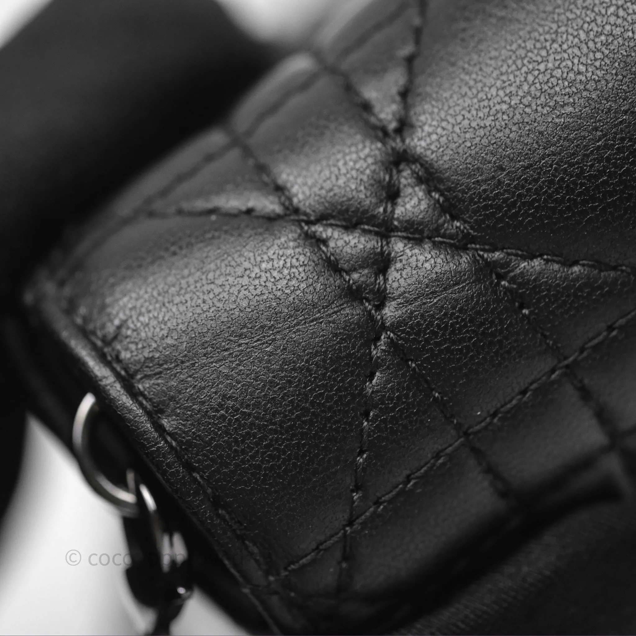 Christian Dior Dior Talk Phone Pouch Black Cannage Lambskin