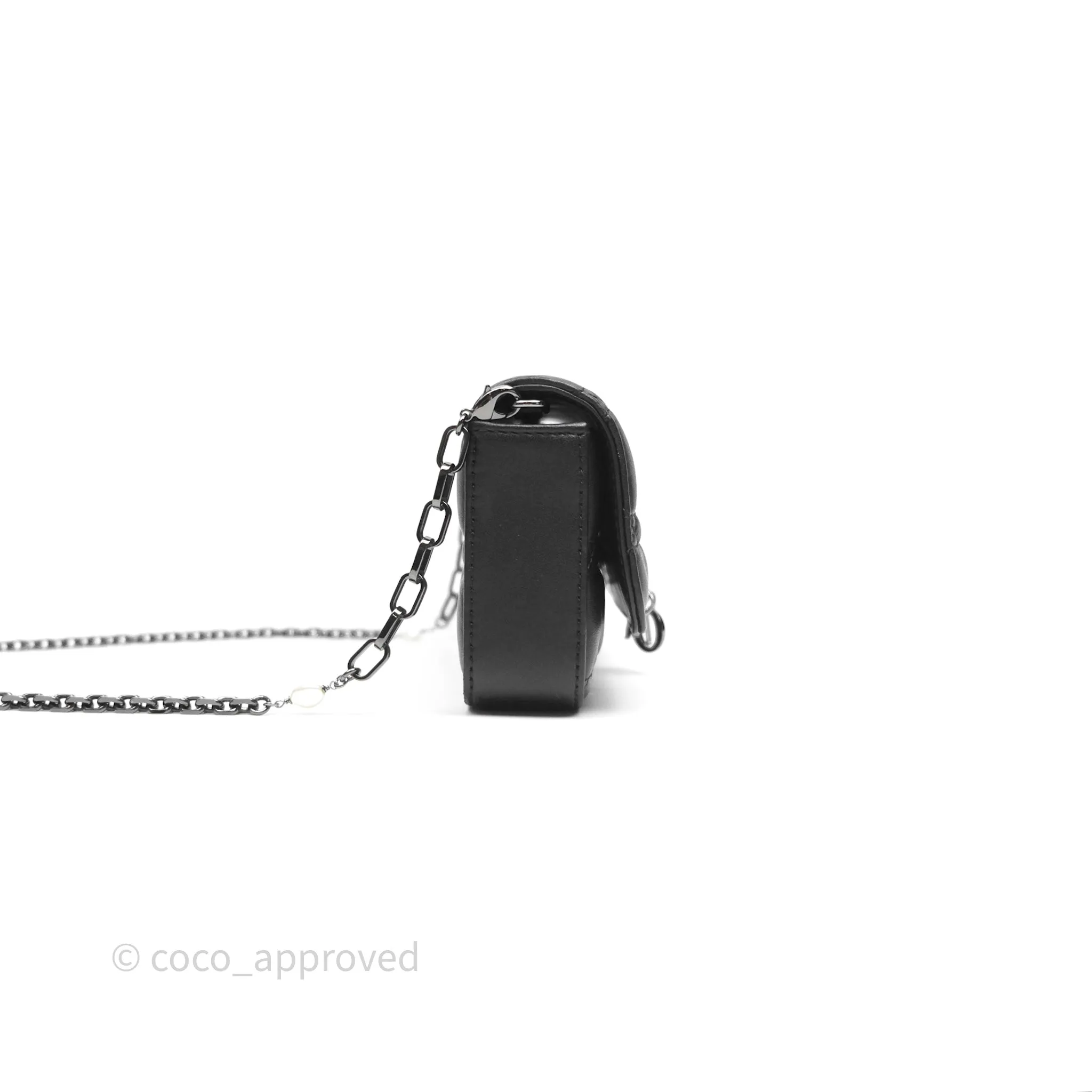 Christian Dior Dior Talk Phone Pouch Black Cannage Lambskin