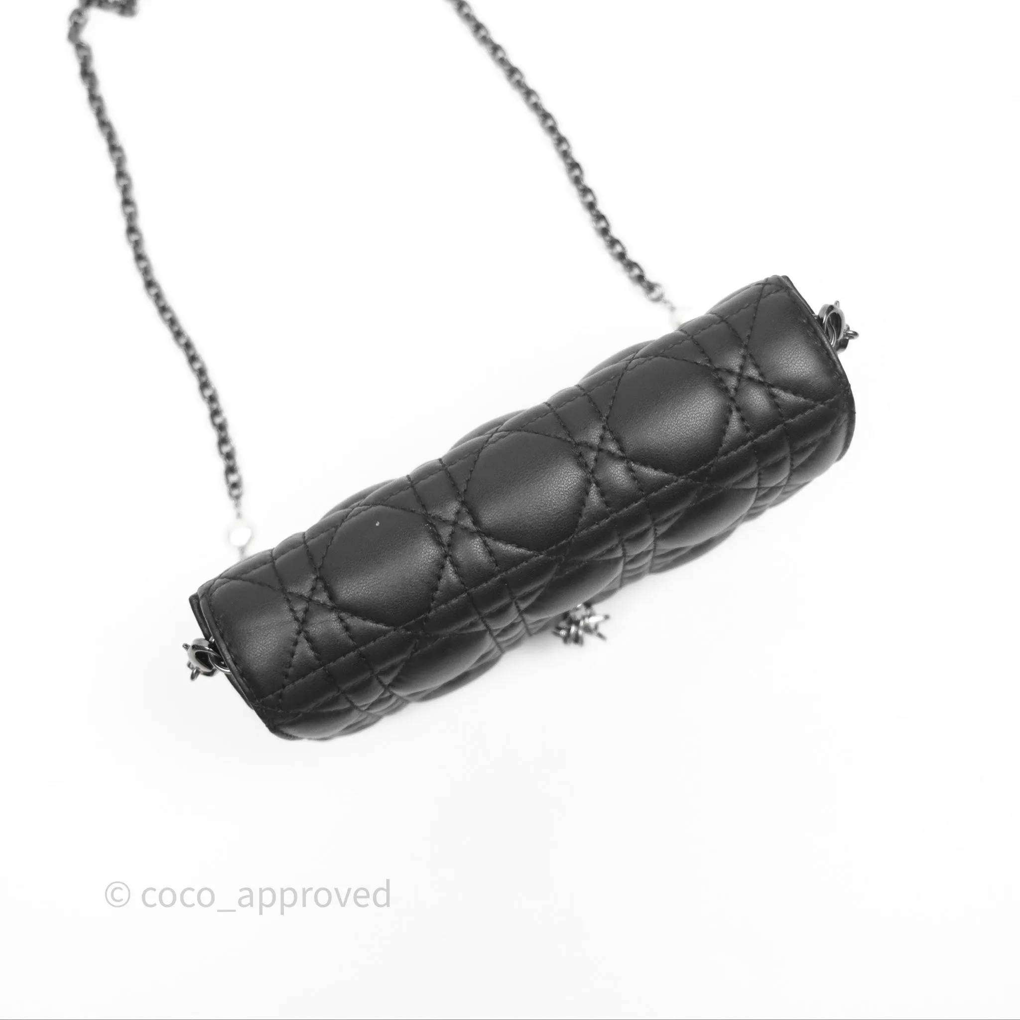 Christian Dior Dior Talk Phone Pouch Black Cannage Lambskin