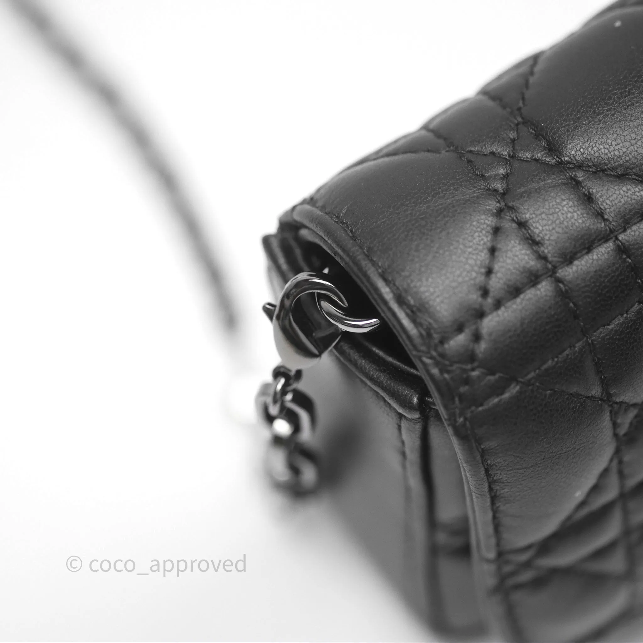 Christian Dior Dior Talk Phone Pouch Black Cannage Lambskin