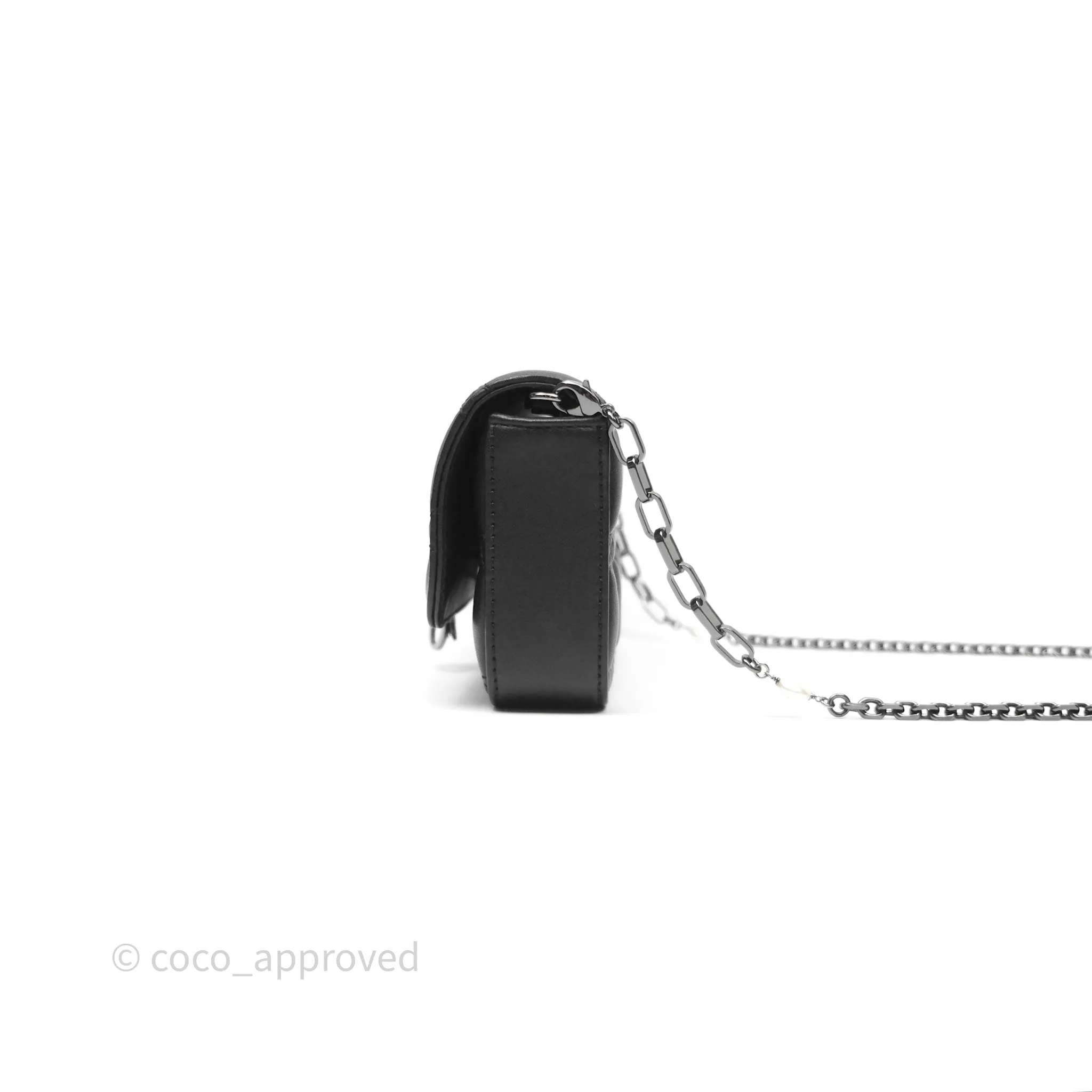 Christian Dior Dior Talk Phone Pouch Black Cannage Lambskin