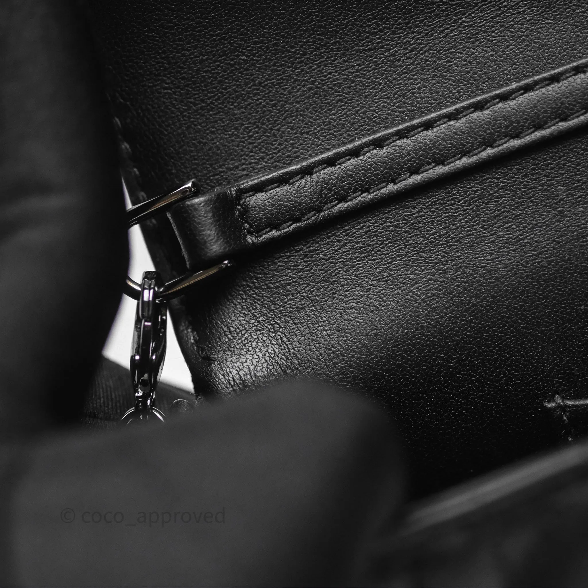 Christian Dior Dior Talk Phone Pouch Black Cannage Lambskin