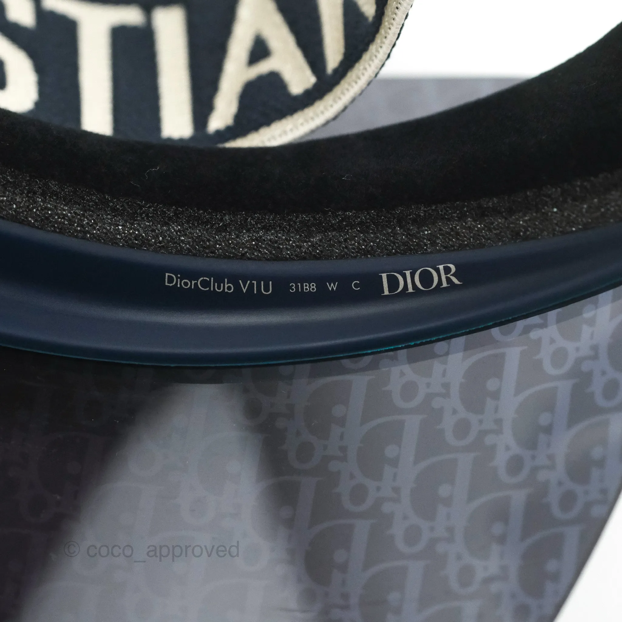 Christian Dior Diorclub V1U Dior Blue Oblique Visor