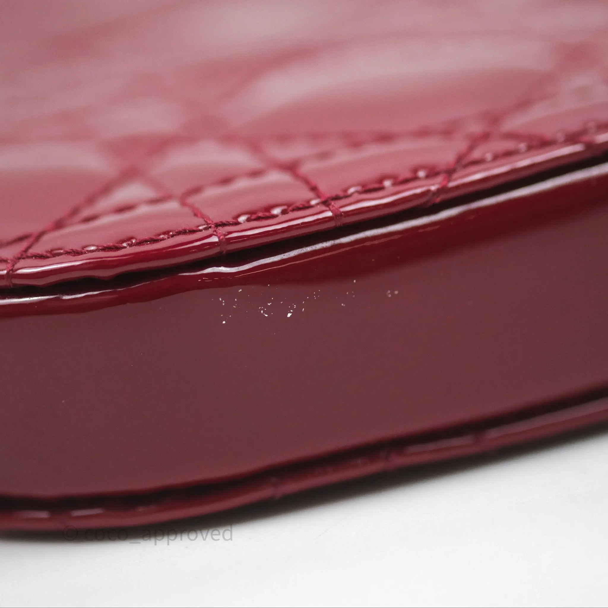Christian Dior Lady Dior Call'in Dior Phone Holder Red Patent Cannage Calfskin