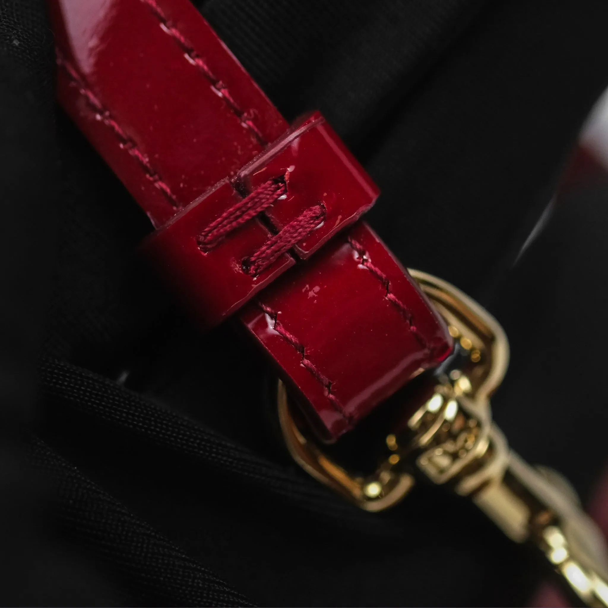 Christian Dior Lady Dior Call'in Dior Phone Holder Red Patent Cannage Calfskin