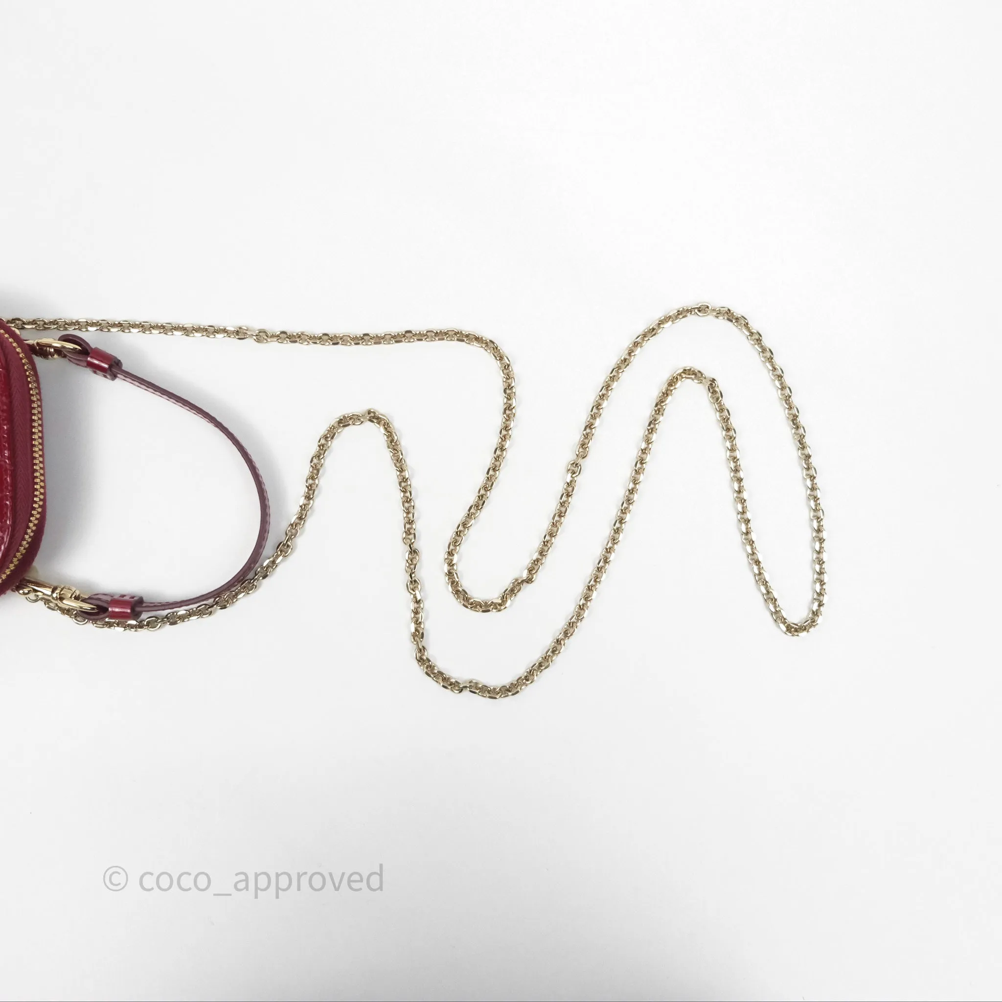 Christian Dior Lady Dior Call'in Dior Phone Holder Red Patent Cannage Calfskin