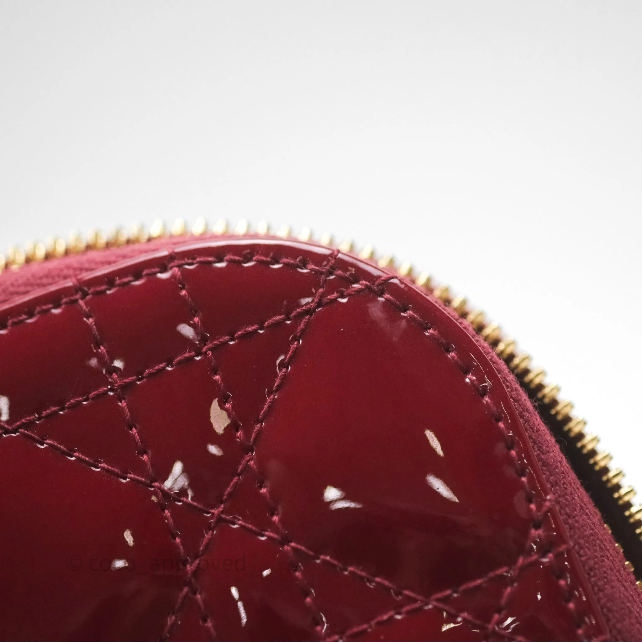 Christian Dior Lady Dior Call'in Dior Phone Holder Red Patent Cannage Calfskin