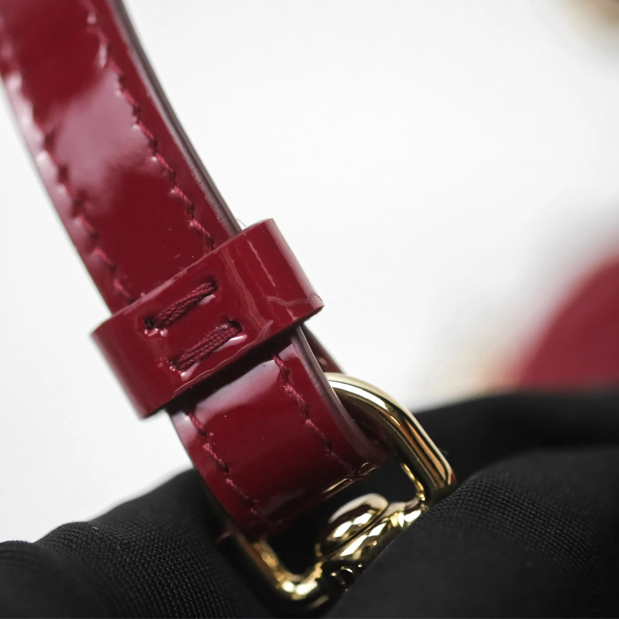 Christian Dior Lady Dior Call'in Dior Phone Holder Red Patent Cannage Calfskin