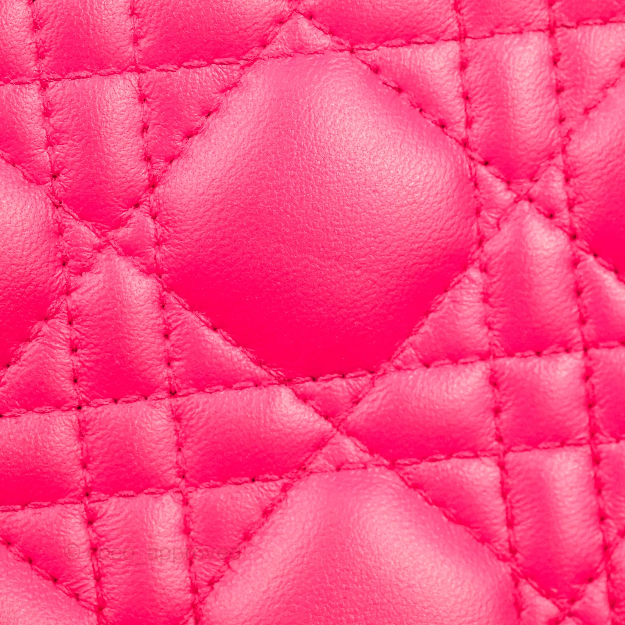 Christian Dior Lady Dior Medium Fuschia Pink Lambskin Gold Hardware