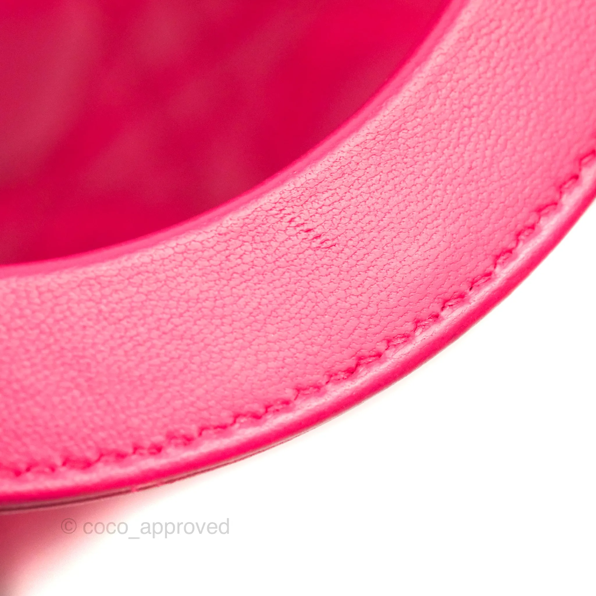 Christian Dior Lady Dior Medium Fuschia Pink Lambskin Gold Hardware