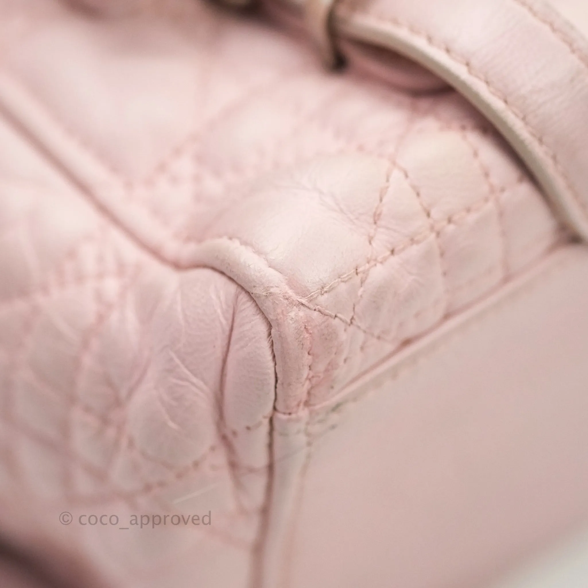 Christian Dior Lambskin Cannage Small Lucky Badge Stardust Backpack Soft Pink
