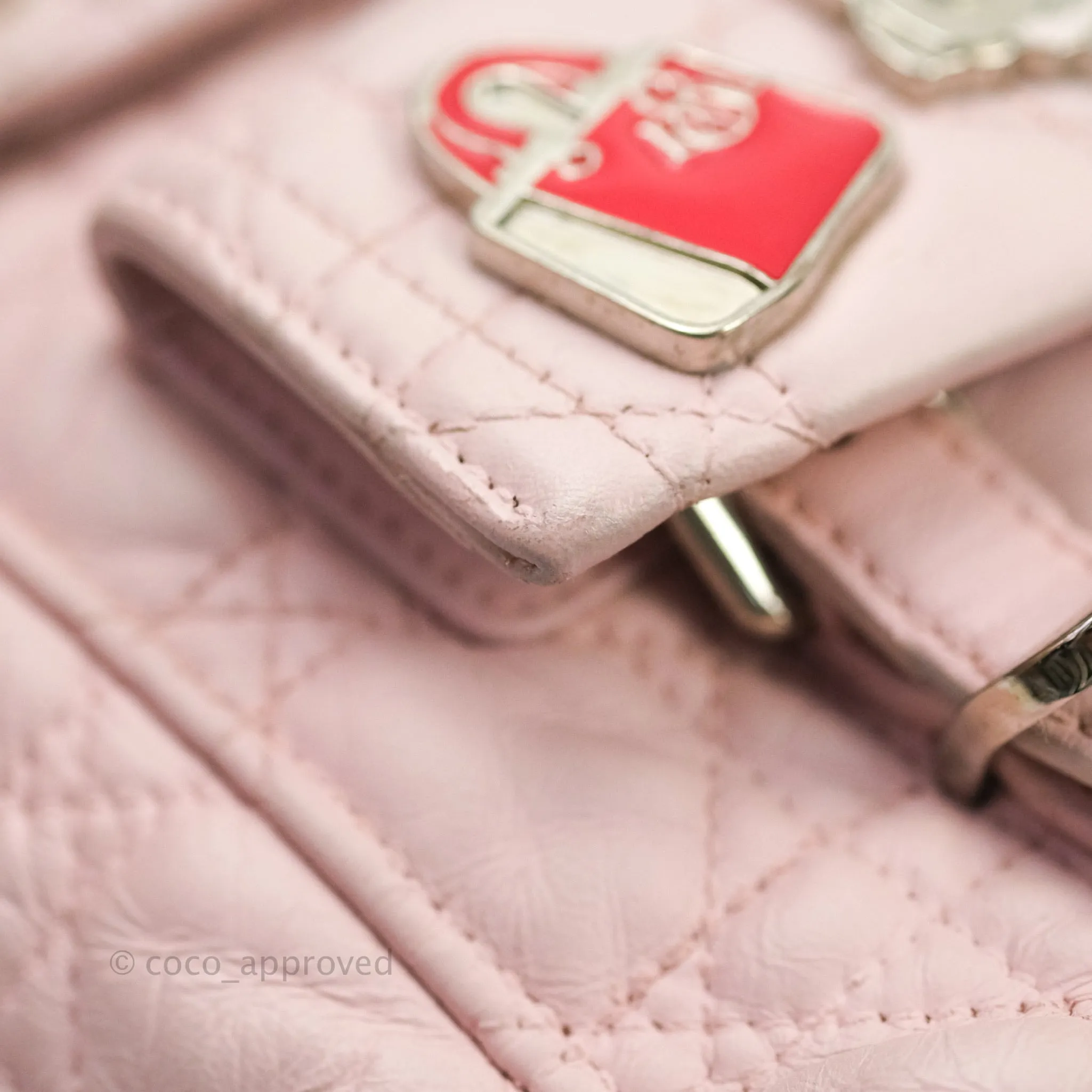 Christian Dior Lambskin Cannage Small Lucky Badge Stardust Backpack Soft Pink