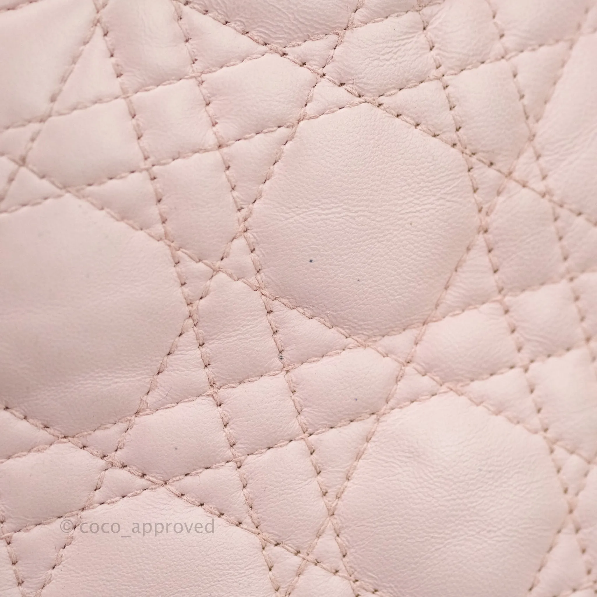 Christian Dior Lambskin Cannage Small Lucky Badge Stardust Backpack Soft Pink
