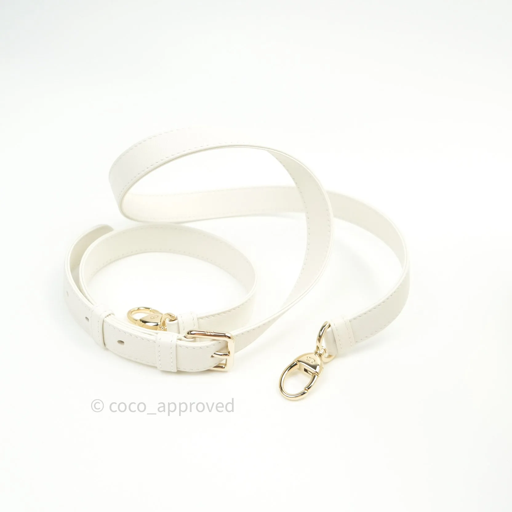 Christian Dior Lambskin Medium Lady Dior Ivory White Gold Hardware