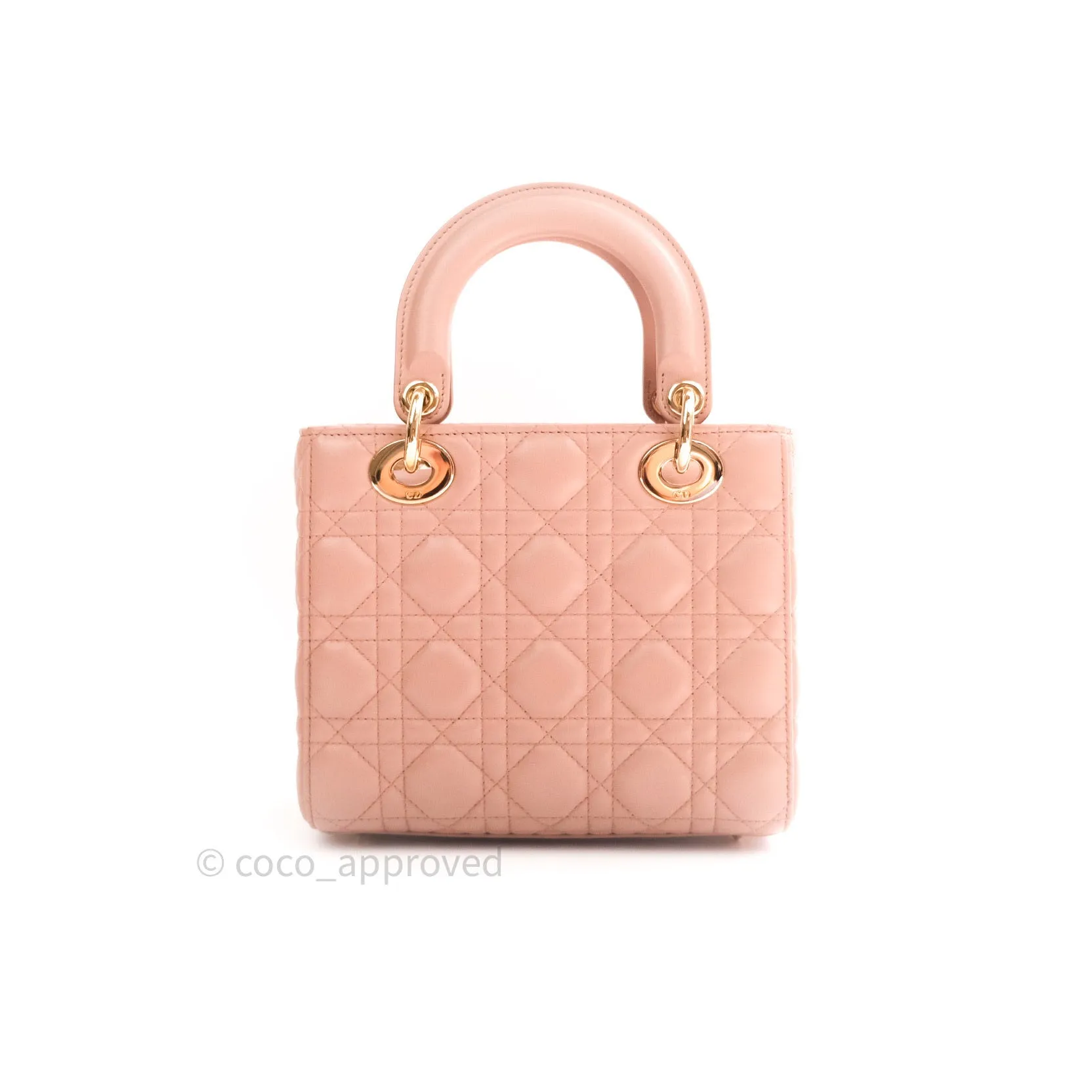 Christian Dior Lambskin My ABCDior Lady Dior Beige Gold Hardware