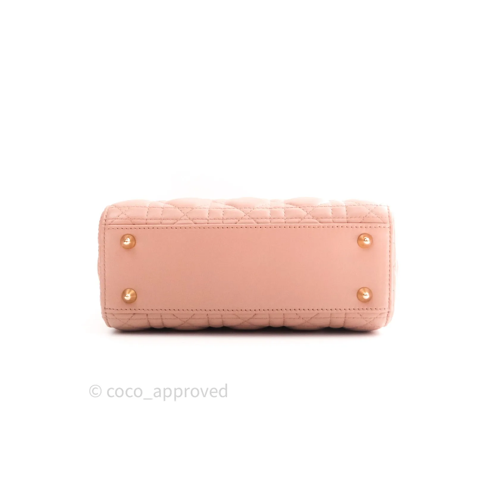 Christian Dior Lambskin My ABCDior Lady Dior Beige Gold Hardware