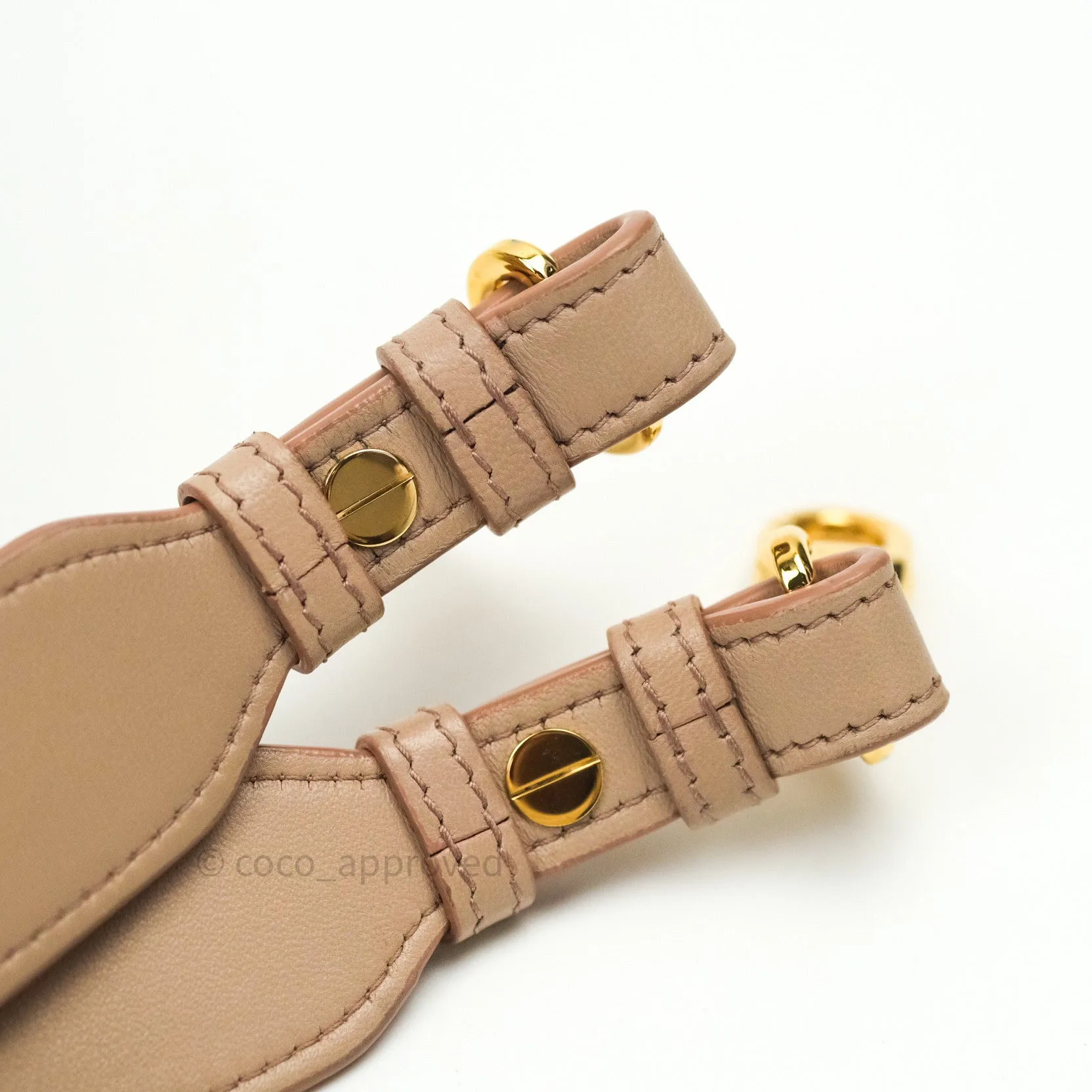 Christian Dior Lambskin My ABCDior Lady Dior Beige Gold Hardware