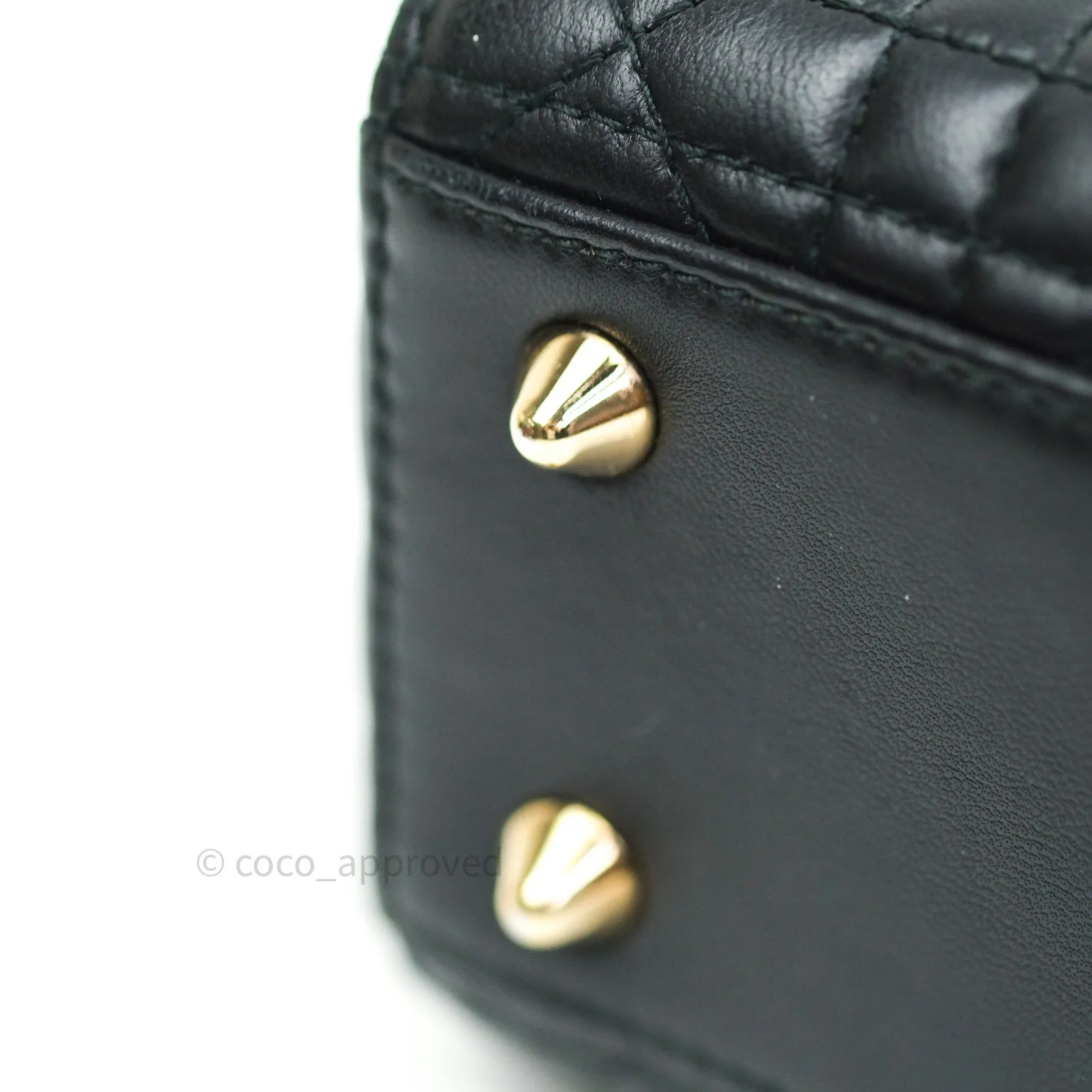 Christian Dior Lambskin My ABCDior Lady Dior Black Gold Hardware