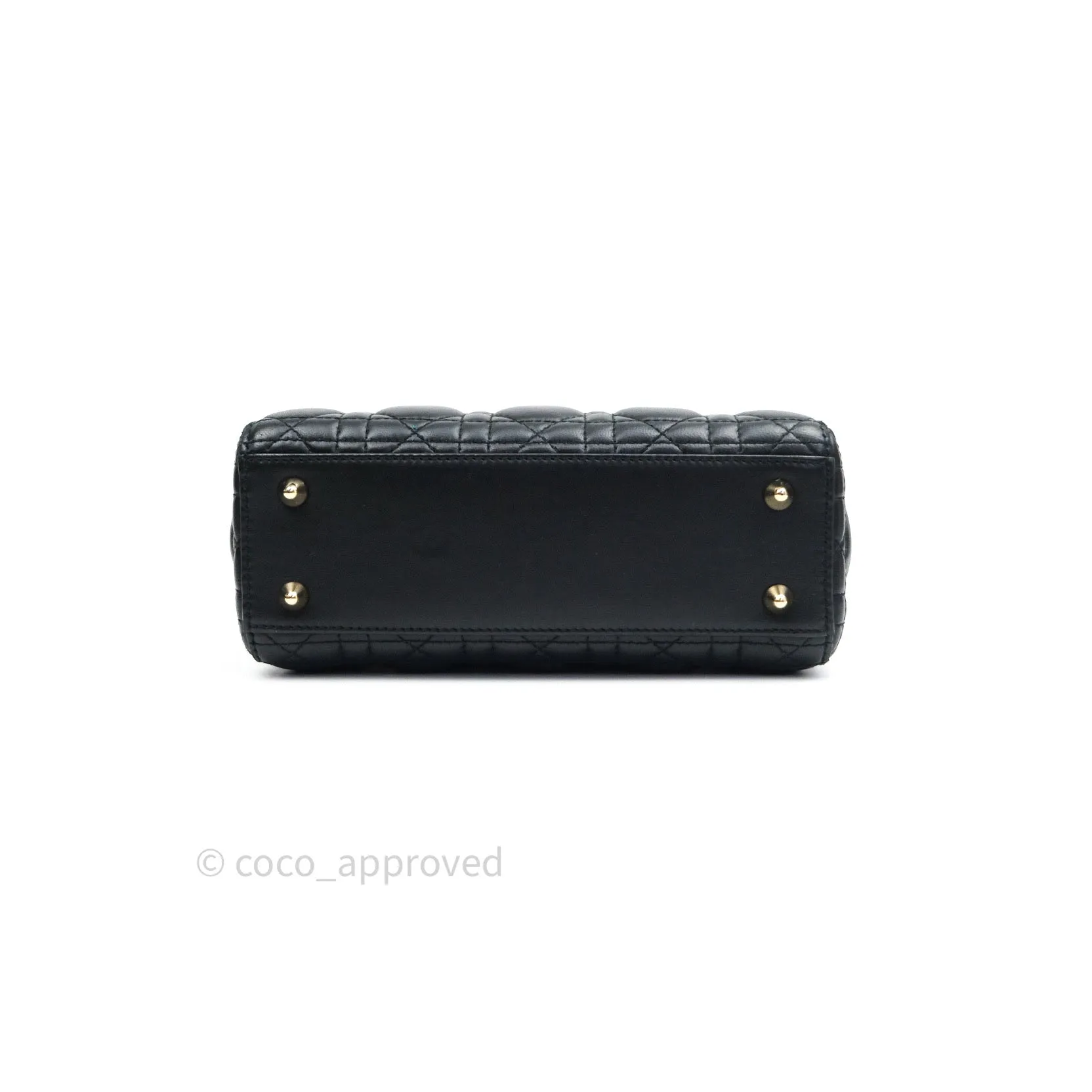 Christian Dior Lambskin My ABCDior Lady Dior Black Gold Hardware