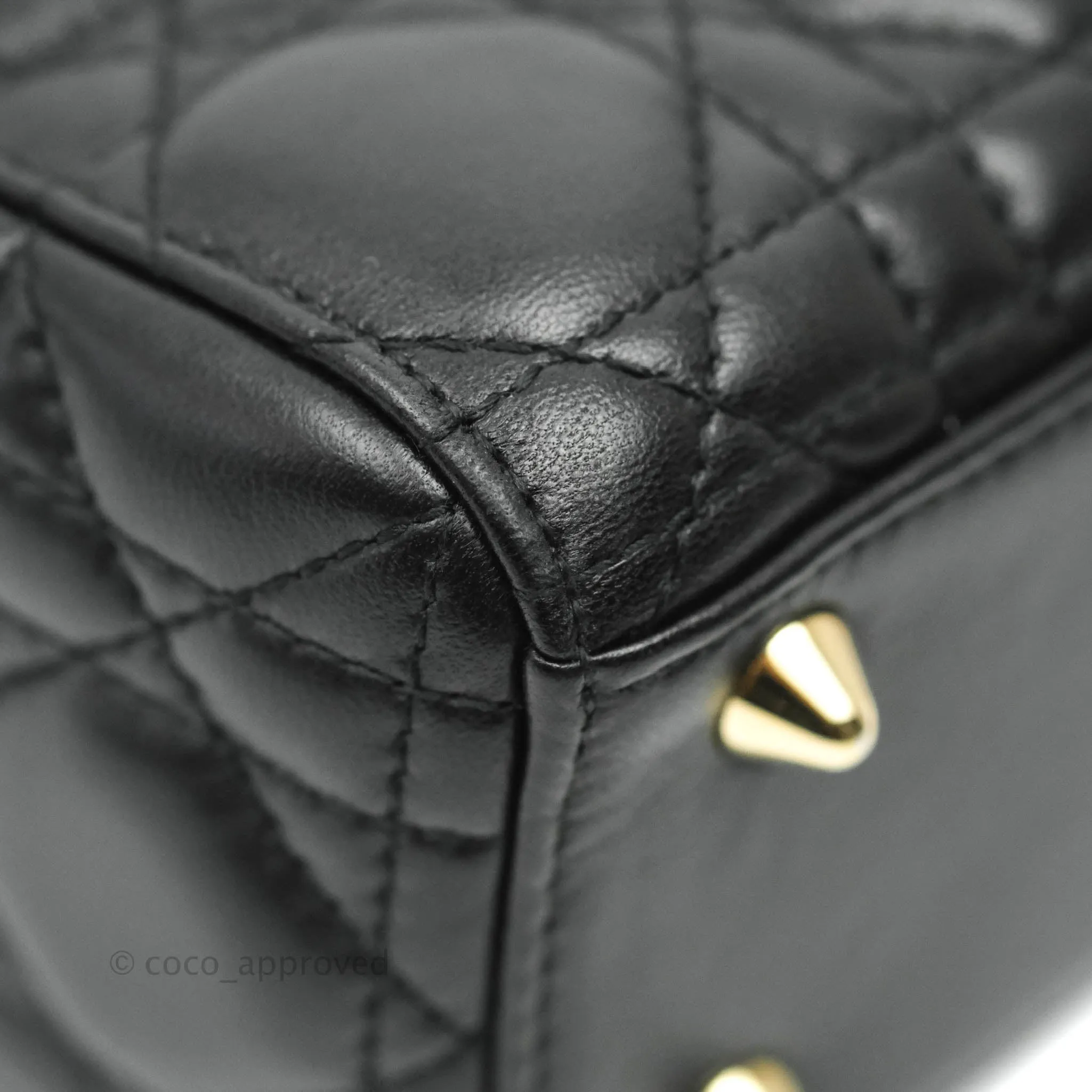 Christian Dior Lambskin My ABCDior Lady Dior Black Gold Hardware