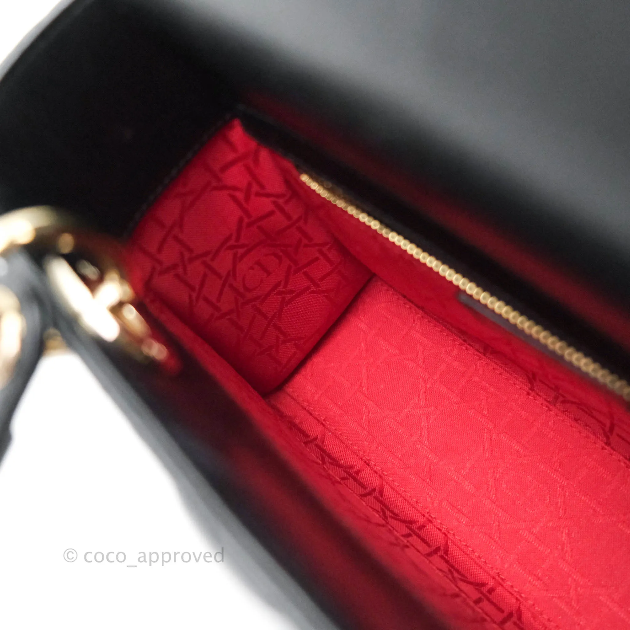 Christian Dior Lambskin My ABCDior Lady Dior Black Gold Hardware