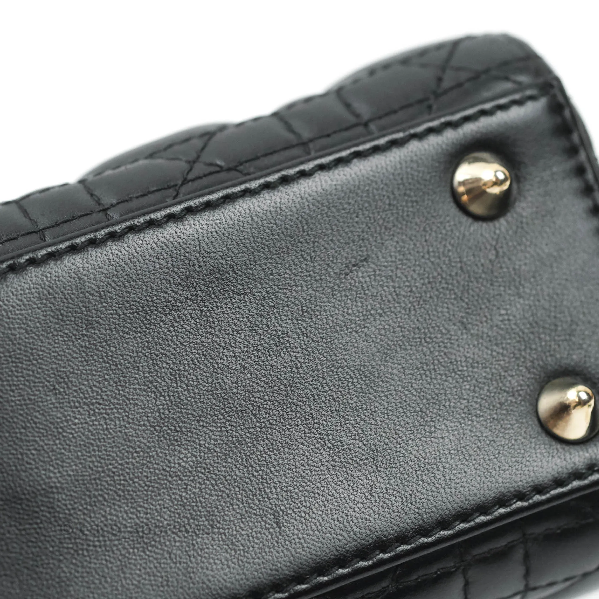 Christian Dior Lambskin My ABCDior Lady Dior Black Gold Hardware