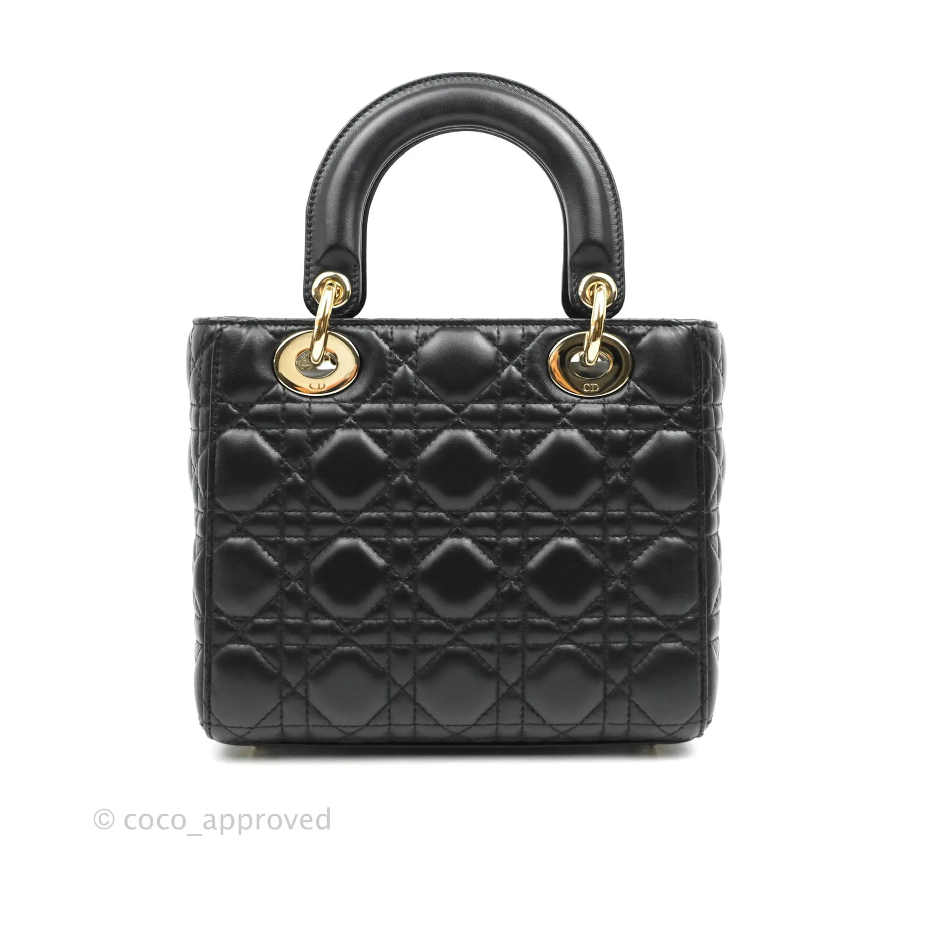 Christian Dior Lambskin My ABCDior Lady Dior Black Gold Hardware
