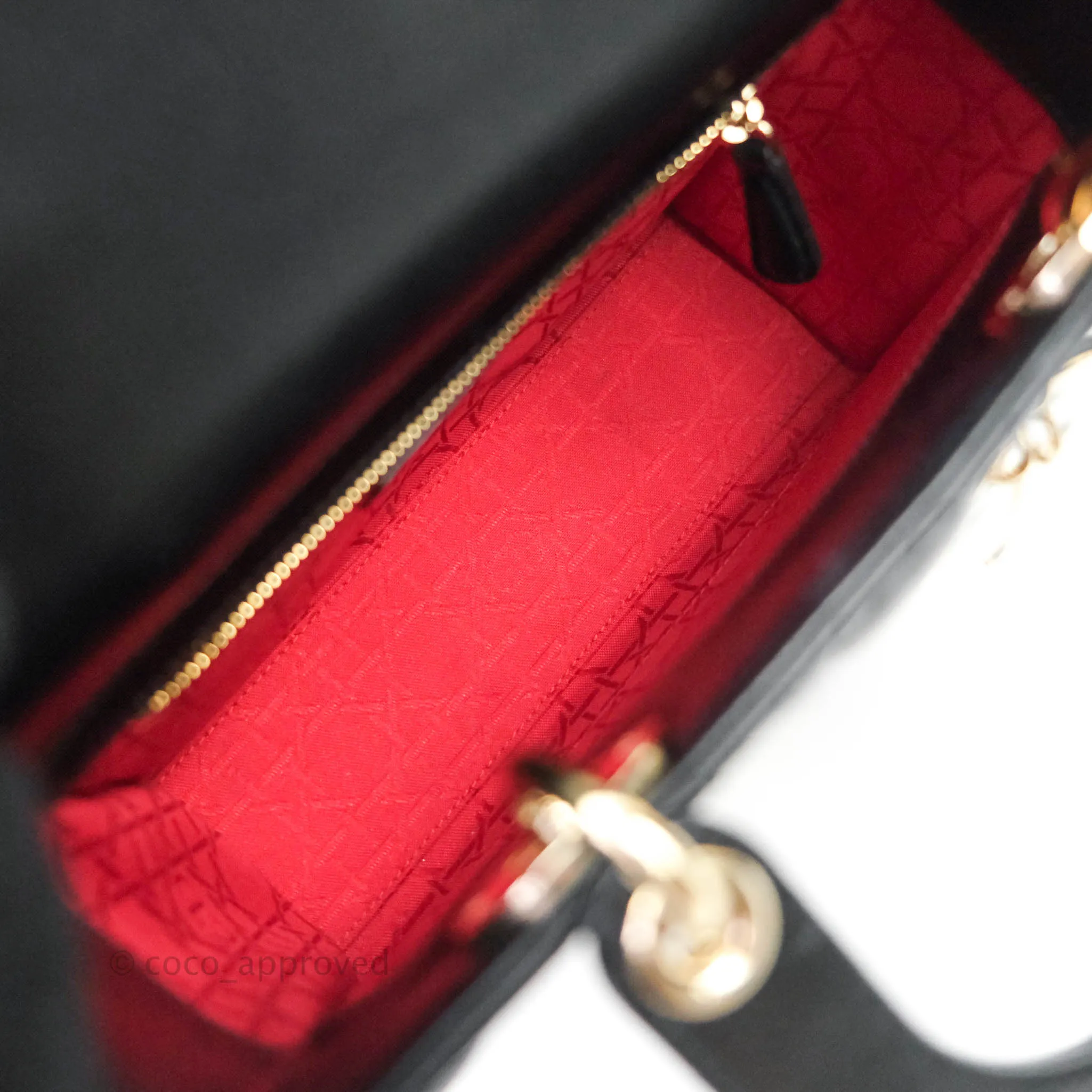 Christian Dior Lambskin My ABCDior Lady Dior Black Gold Hardware
