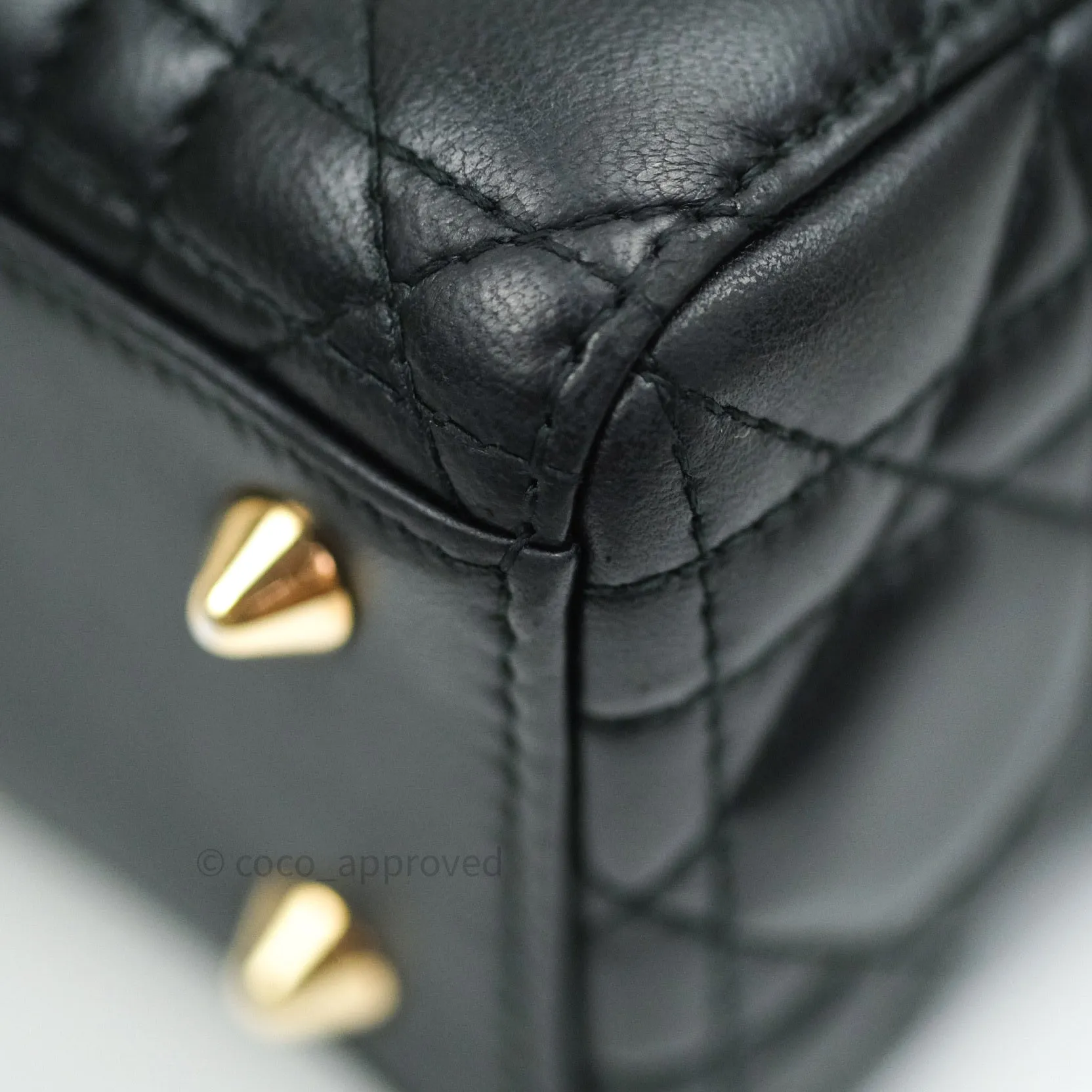 Christian Dior Lambskin My ABCDior Lady Dior Black Gold Hardware