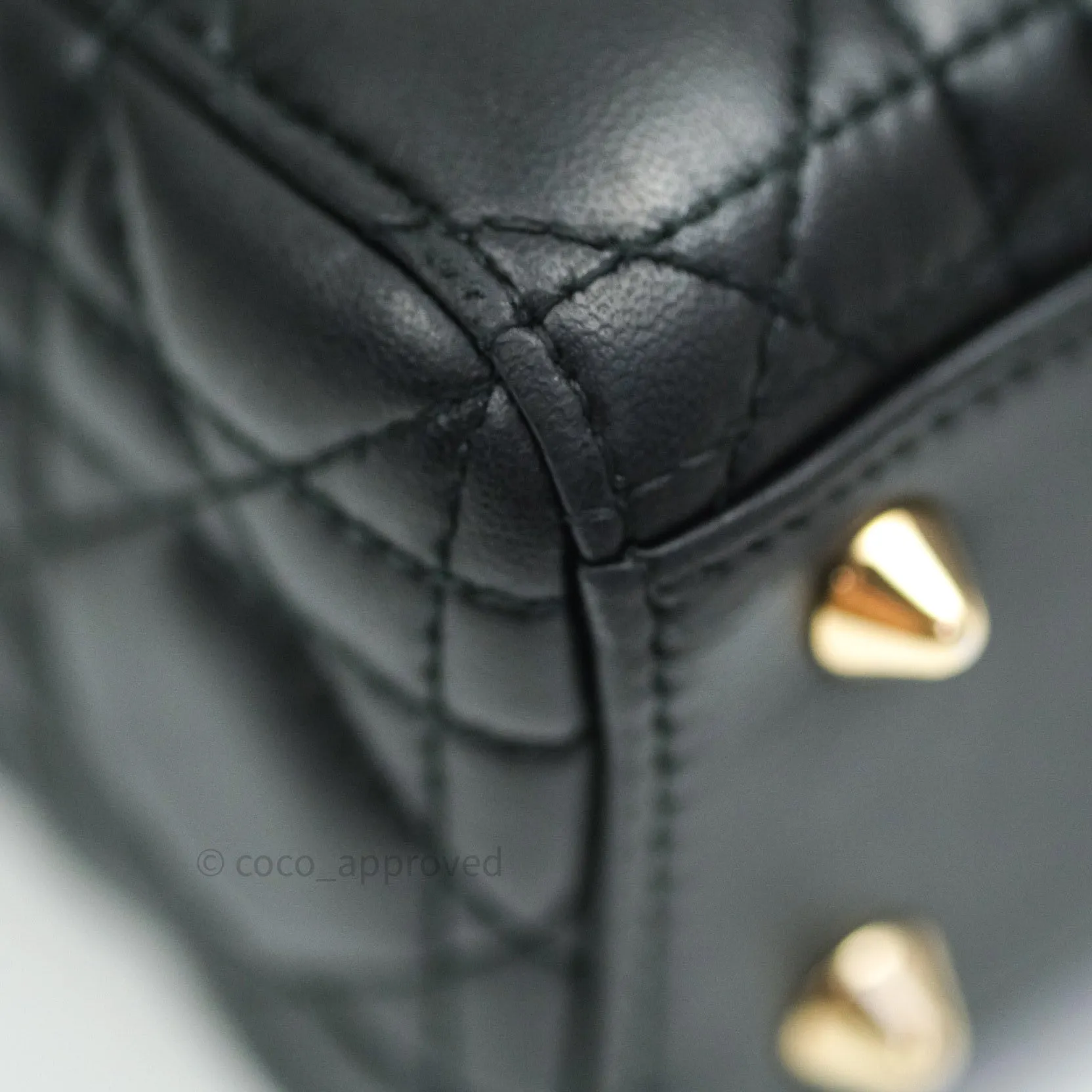 Christian Dior Lambskin My ABCDior Lady Dior Black Gold Hardware
