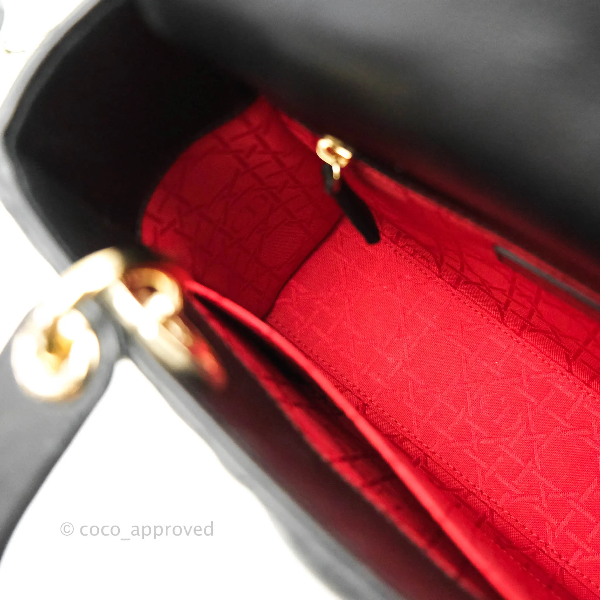 Christian Dior Lambskin My ABCDior Lady Dior Black Gold Hardware
