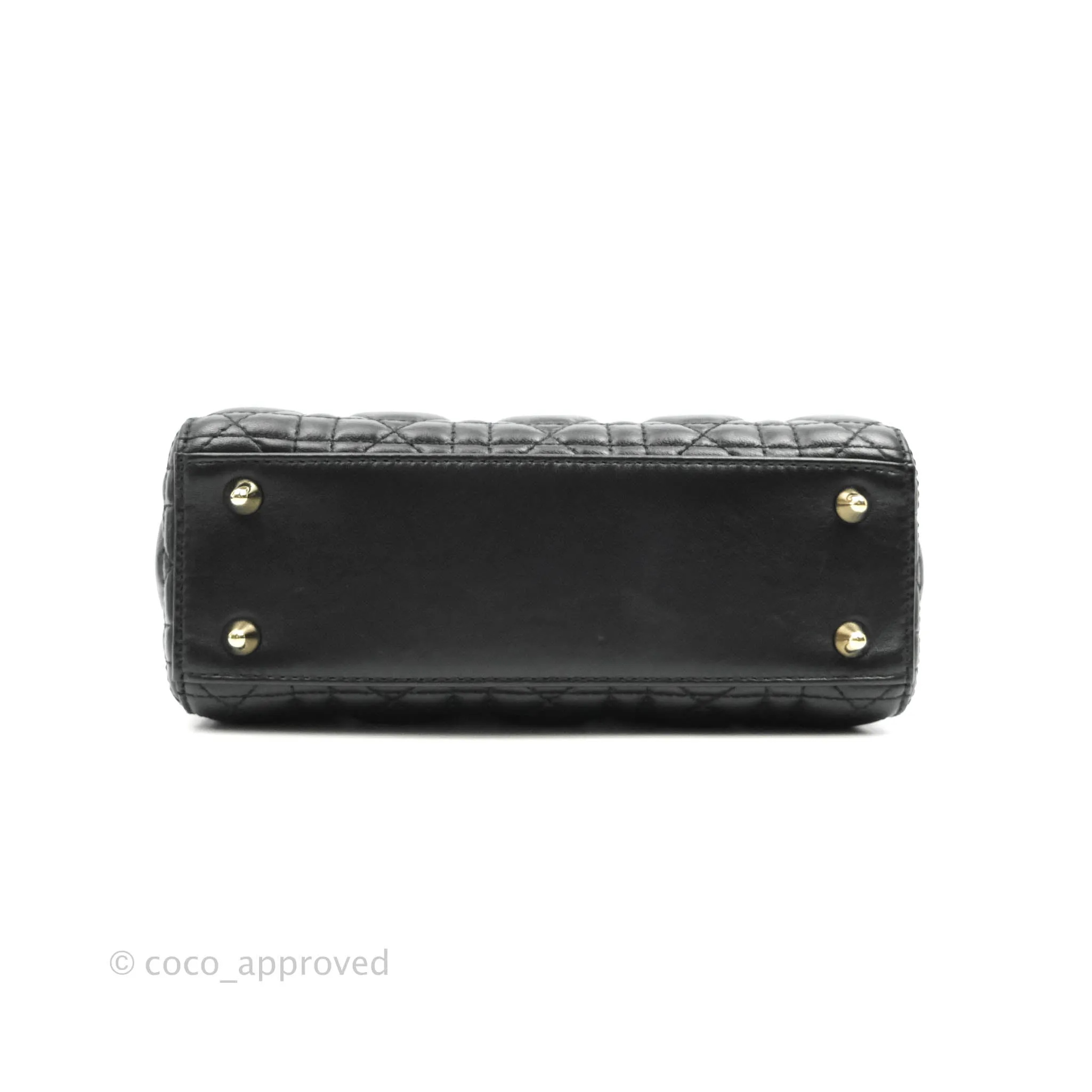 Christian Dior Lambskin My ABCDior Lady Dior Black Gold Hardware