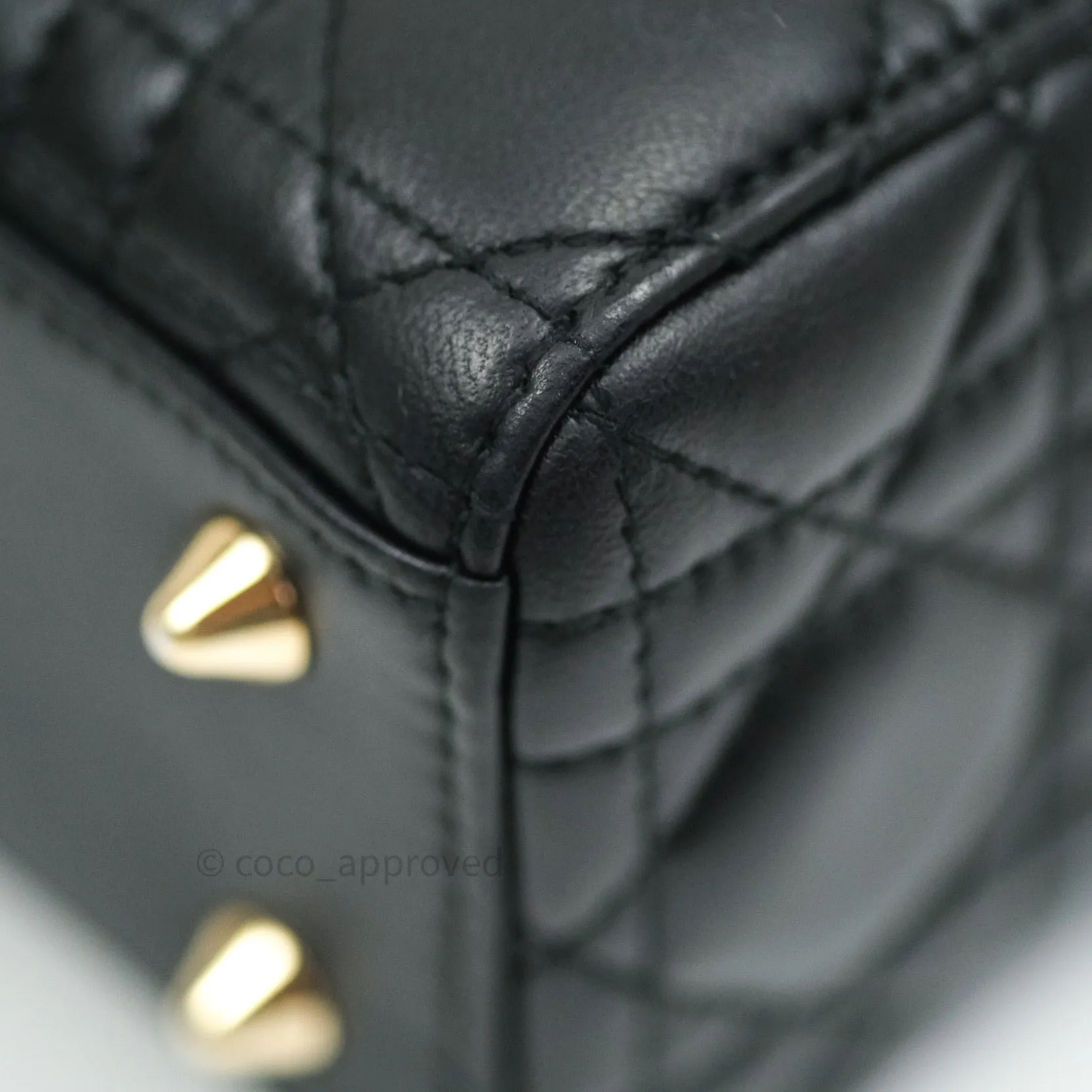 Christian Dior Lambskin My ABCDior Lady Dior Black Gold Hardware