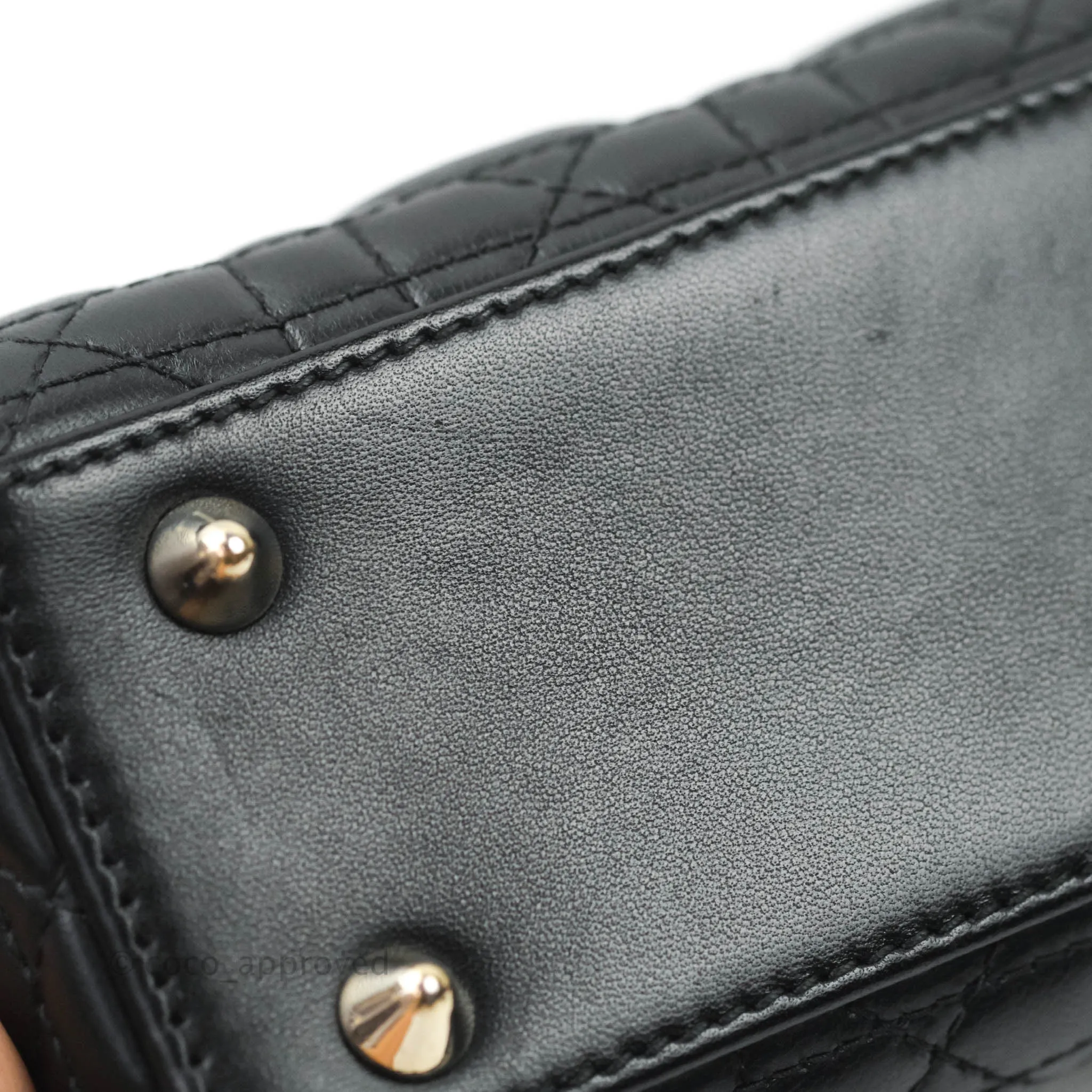 Christian Dior Lambskin My ABCDior Lady Dior Black Gold Hardware