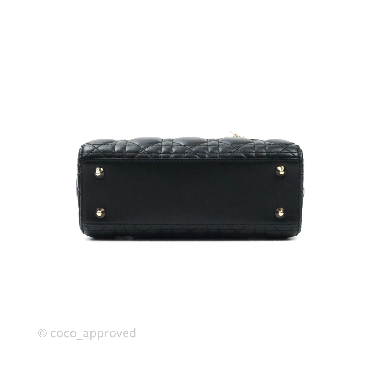 Christian Dior Lambskin My ABCDior Lady Dior Black Gold Hardware