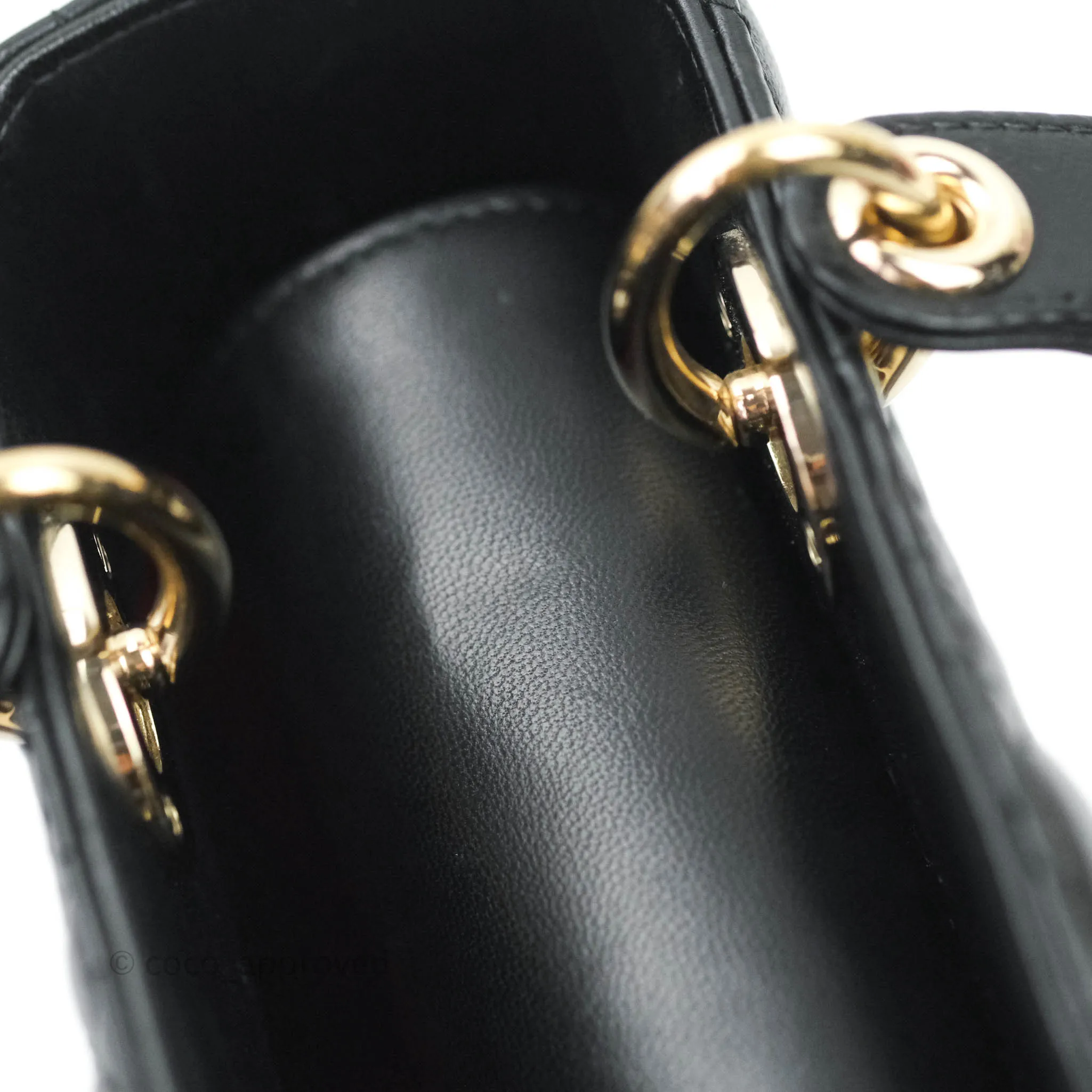 Christian Dior Lambskin My ABCDior Lady Dior Black Gold Hardware