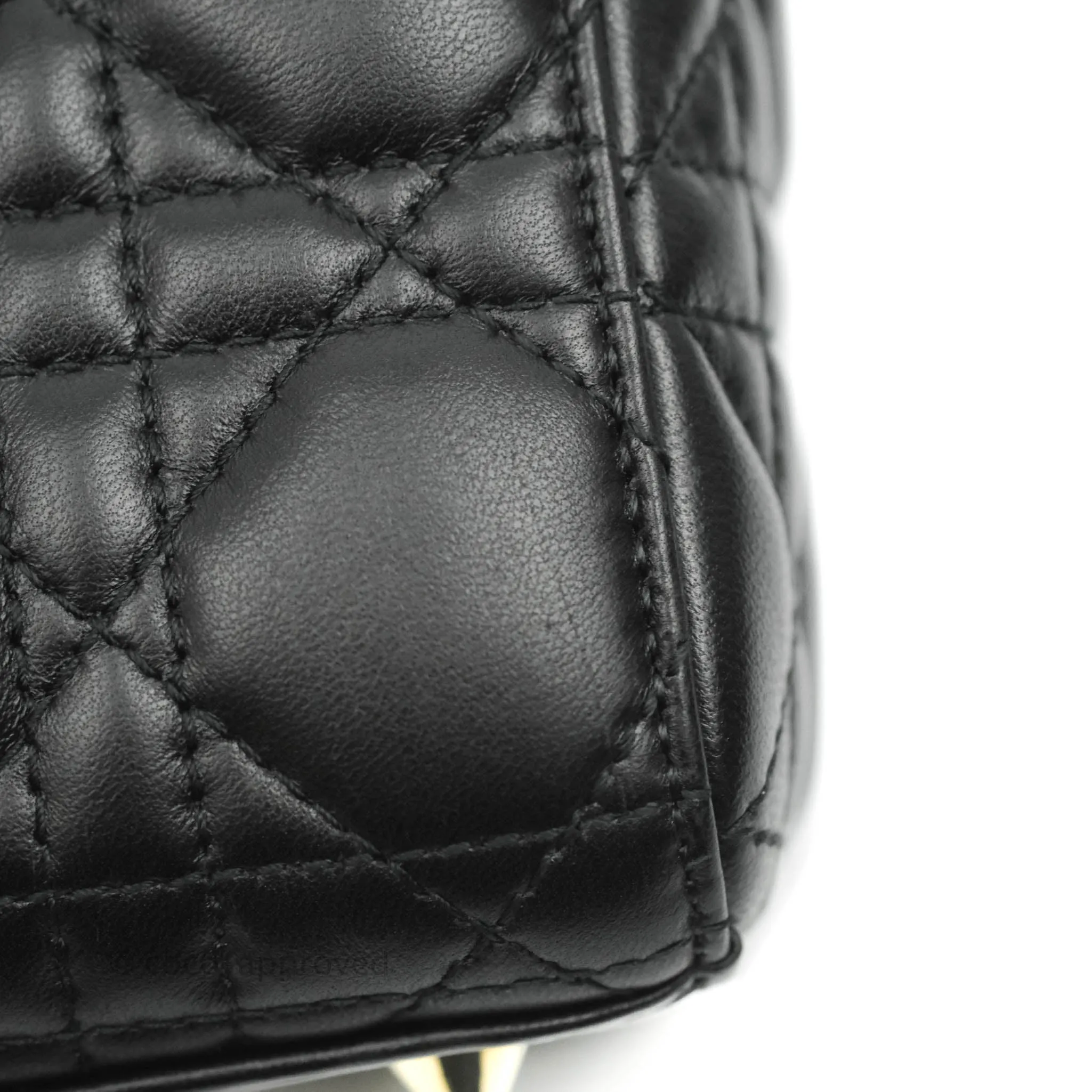 Christian Dior Lambskin My ABCDior Lady Dior Black Gold Hardware