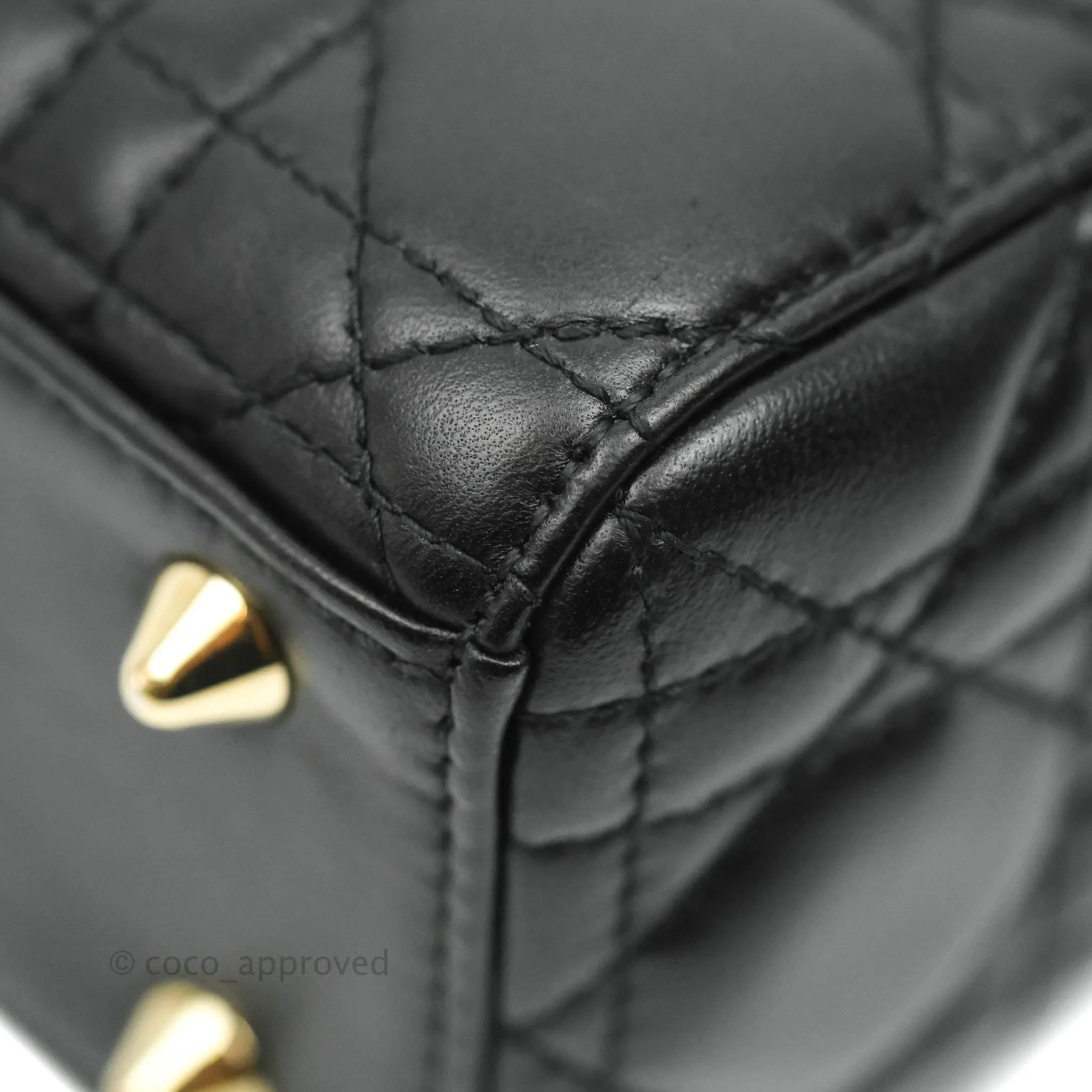 Christian Dior Lambskin My ABCDior Lady Dior Black Gold Hardware