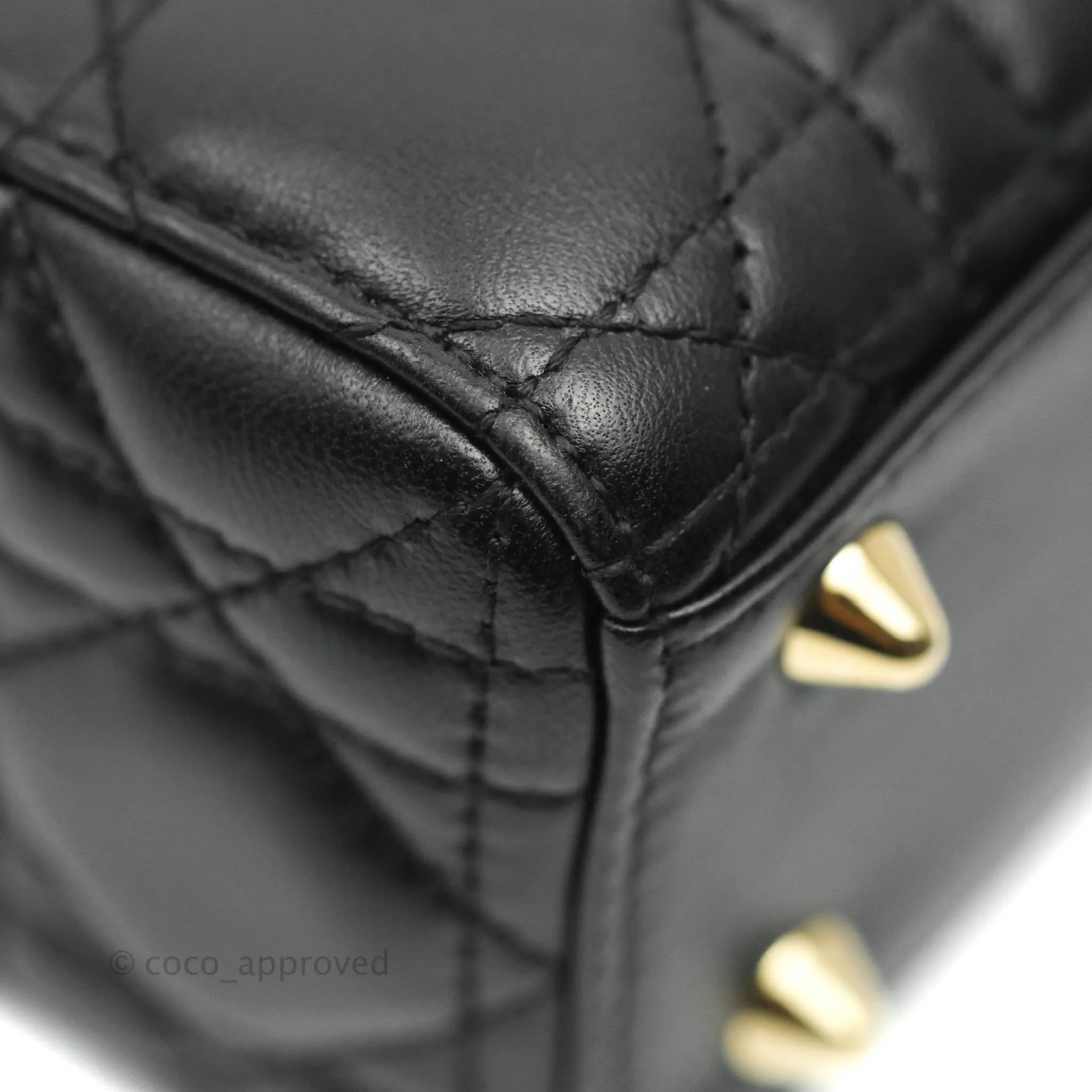 Christian Dior Lambskin My ABCDior Lady Dior Black Gold Hardware