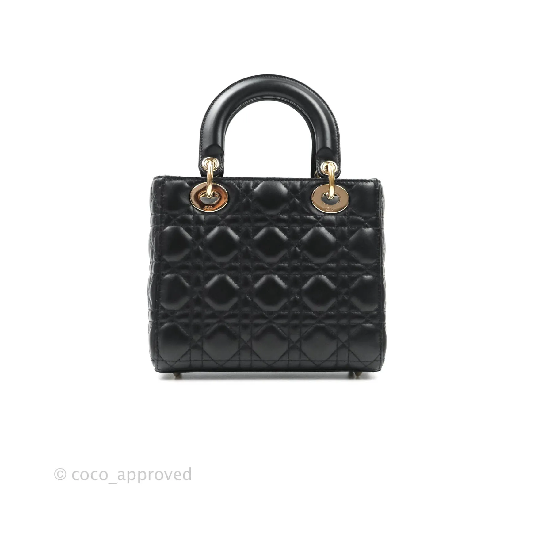 Christian Dior Lambskin My ABCDior Lady Dior Black Gold Hardware
