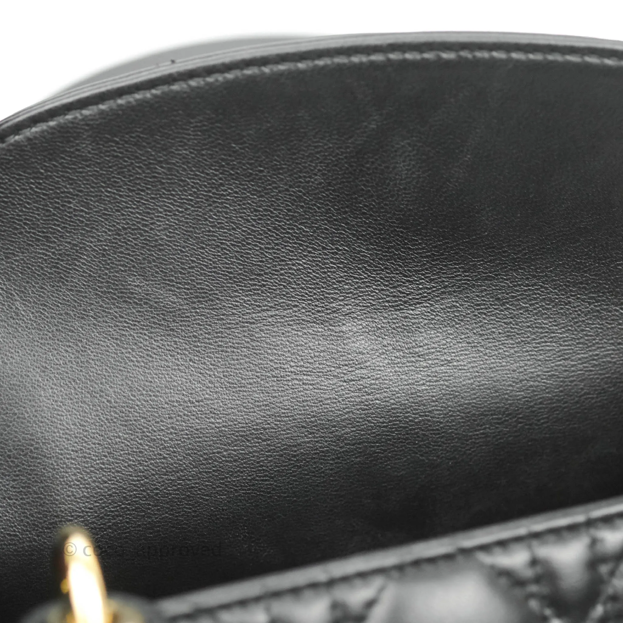 Christian Dior Lambskin My ABCDior Lady Dior Black Gold Hardware
