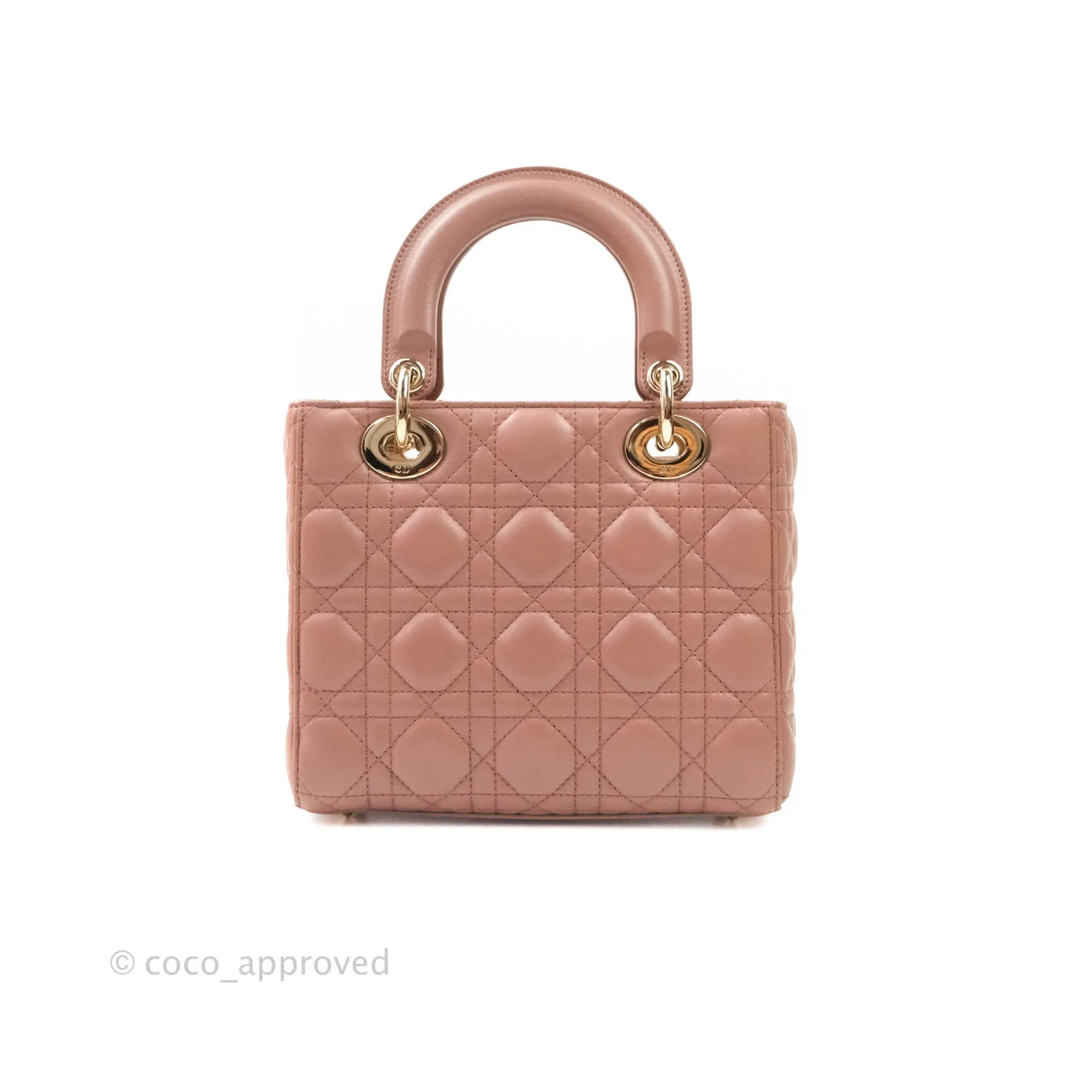 Christian Dior Lambskin My ABCDior Lady Dior Dark Beige Gold Hardware