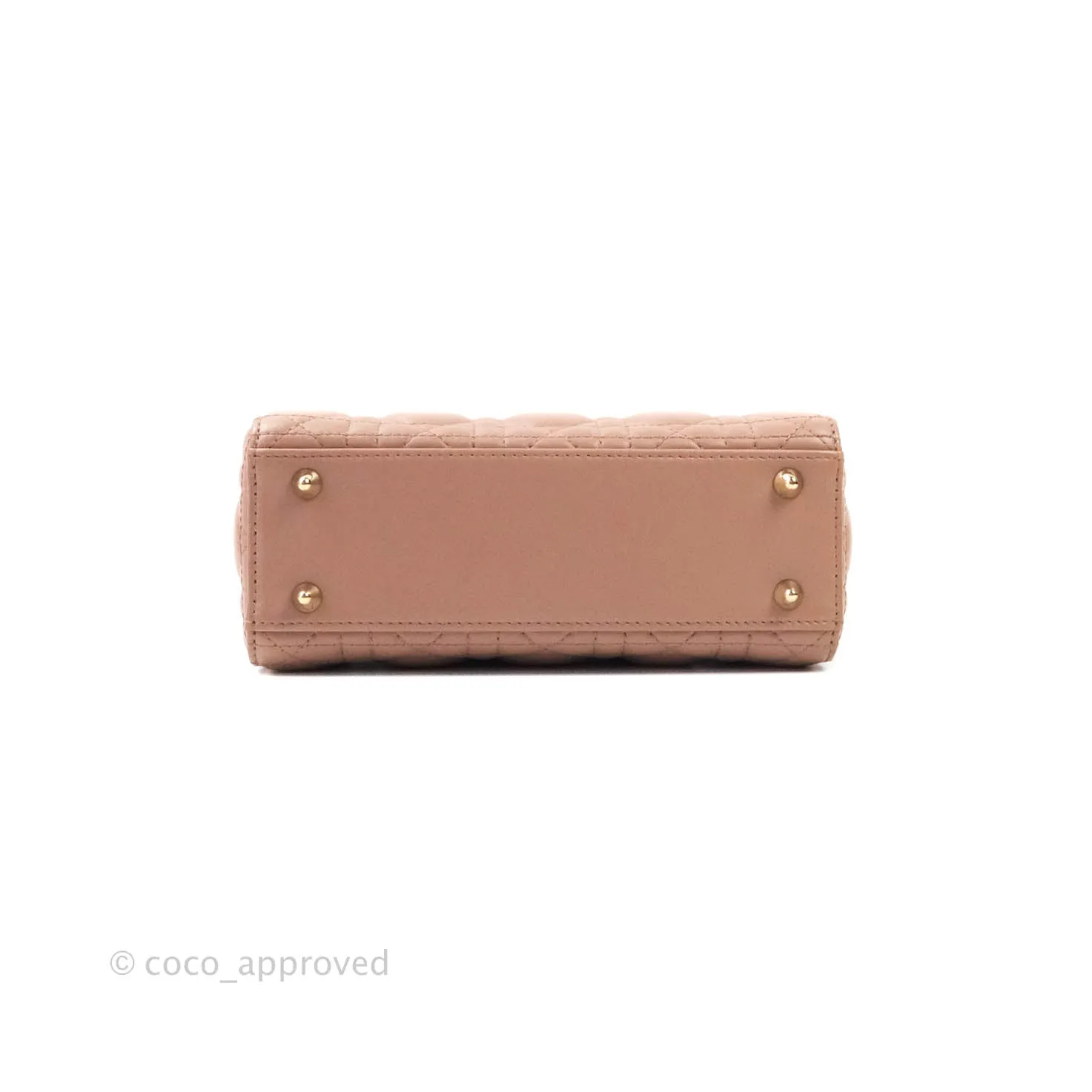 Christian Dior Lambskin My ABCDior Lady Dior Dark Beige Gold Hardware