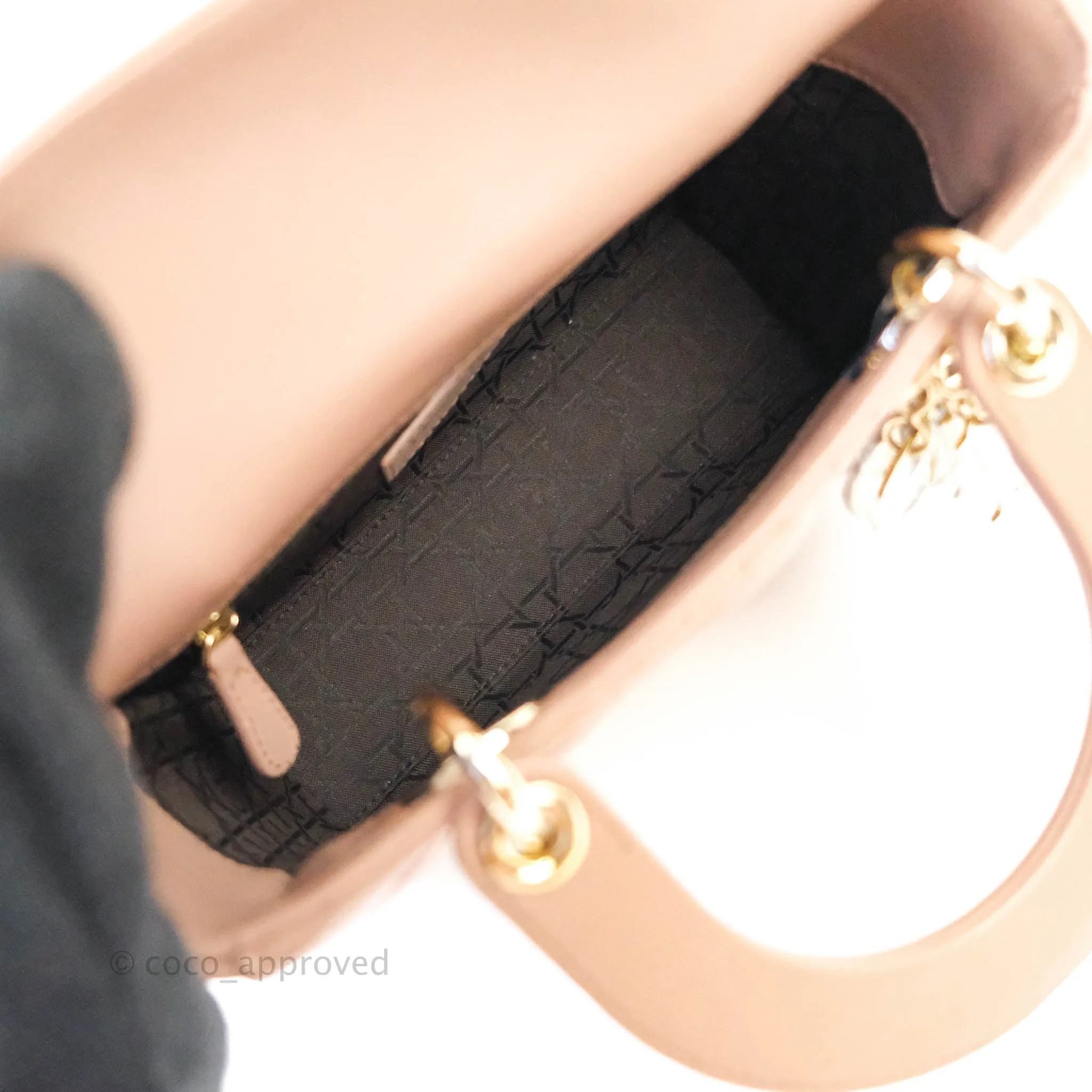 Christian Dior Lambskin My ABCDior Lady Dior Dark Beige Gold Hardware