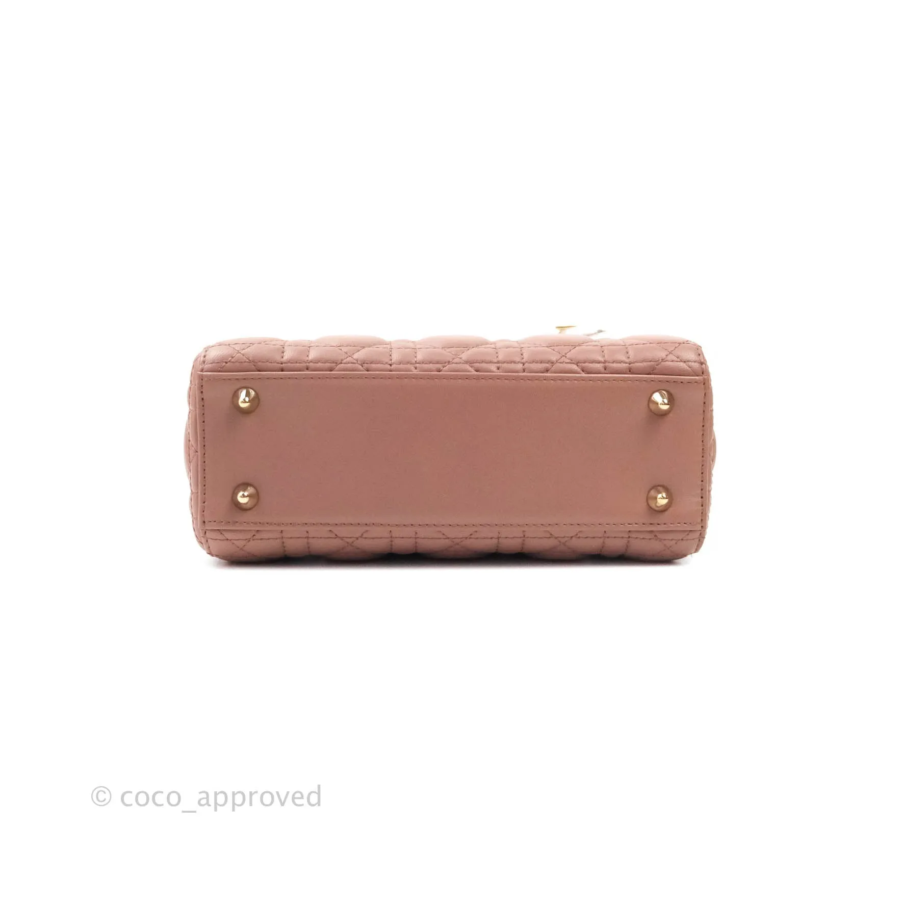Christian Dior Lambskin My ABCDior Lady Dior Dark Beige Gold Hardware